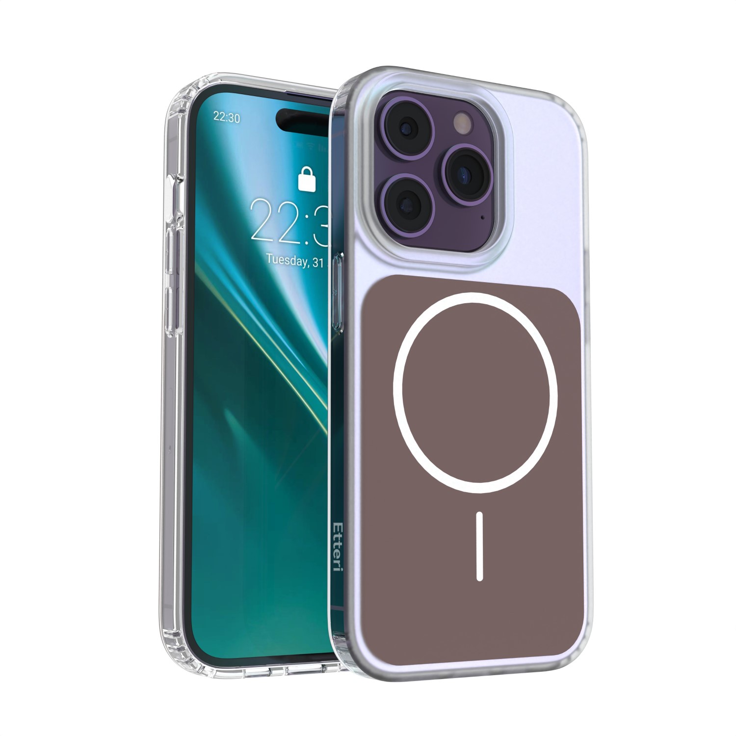 Etteri Hidden Pearl maciņš iPhone 14 Pro 6,1" brūns