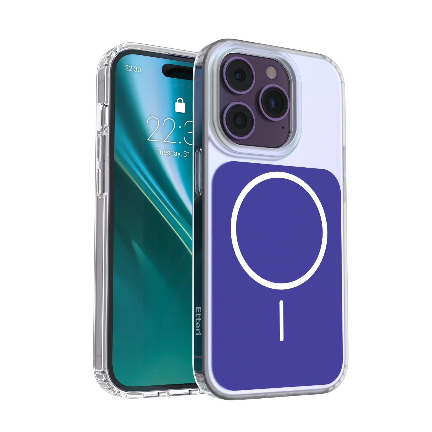 Etteri Hidden Pearl maciņš iPhone 14 Pro 6,1" tumši zils