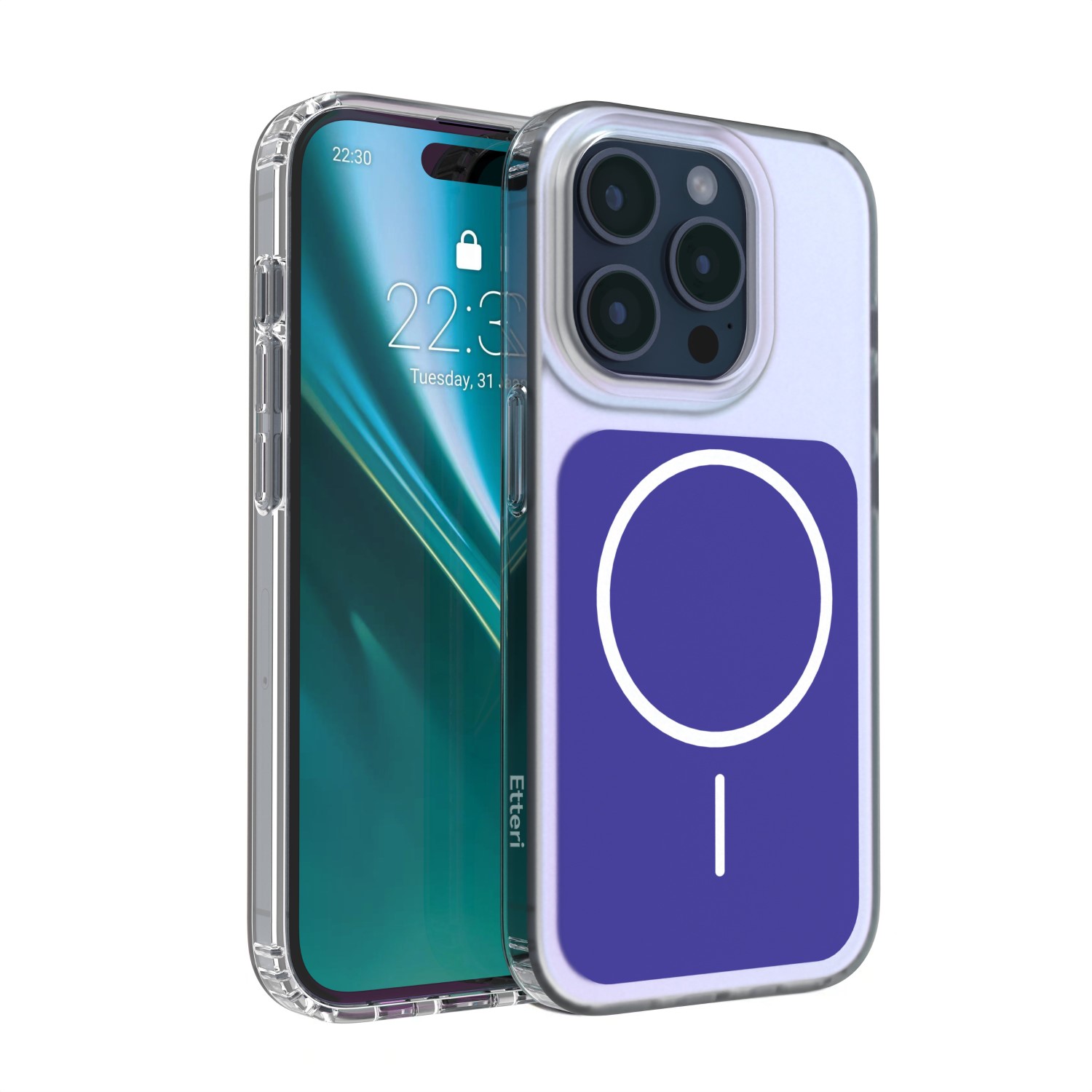 Etteri Hidden Pearl maciņš iPhone 15 Pro 6,1" tumši zils
