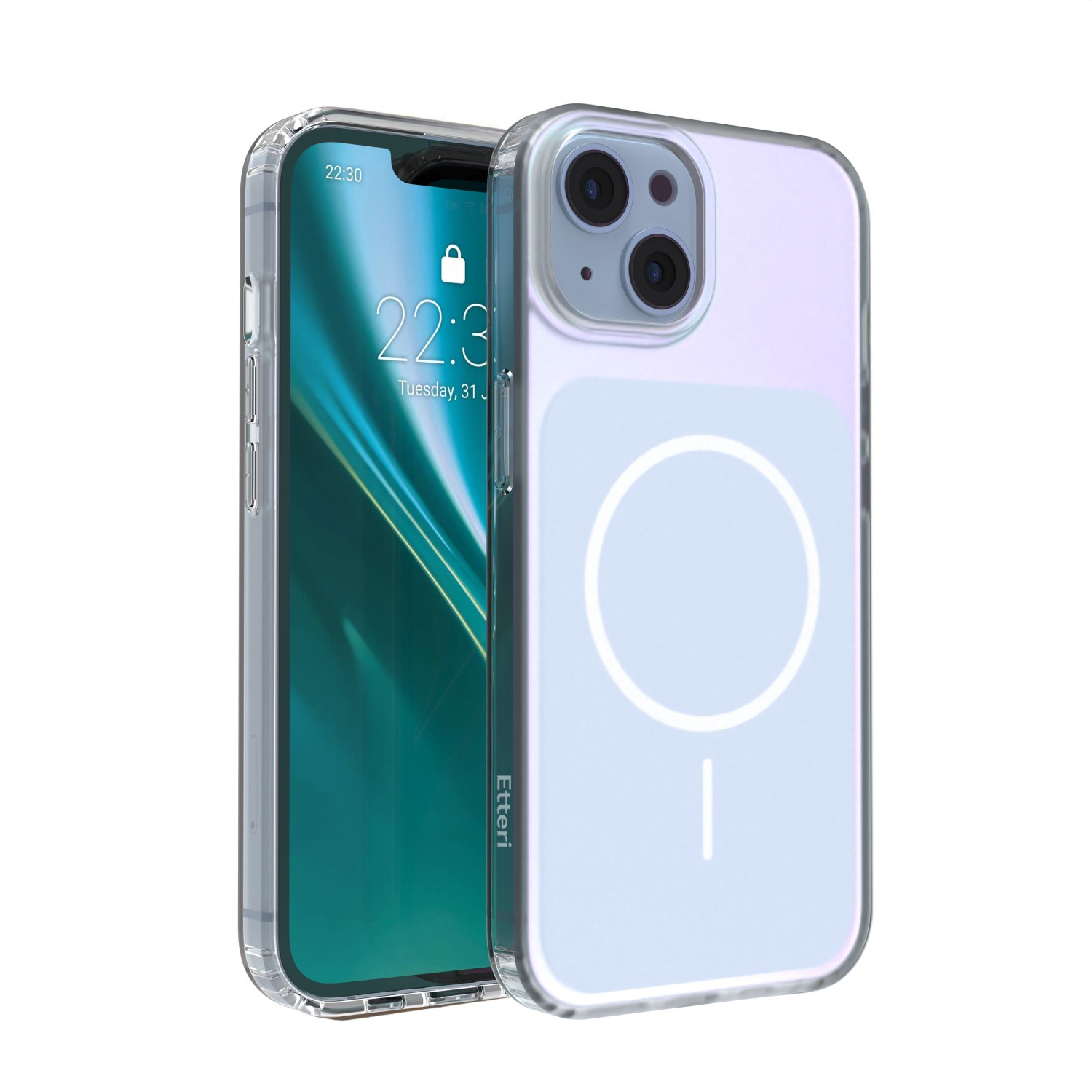 Etteri Hidden Pearl maciņš iPhone 14 6,1" gaiši zils