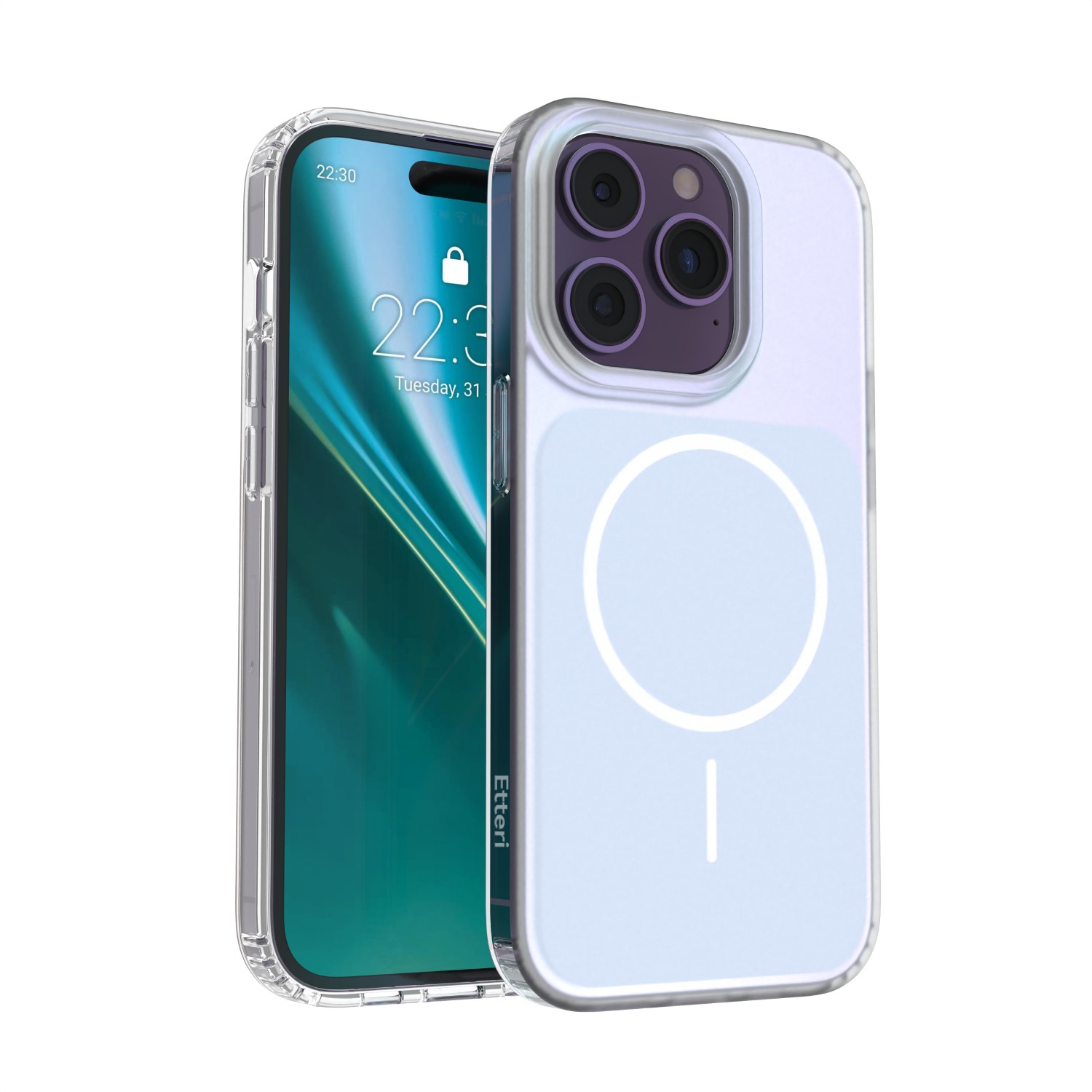 Etteri Hidden Pearl maciņš iPhone 14 Pro 6,1" gaiši zils