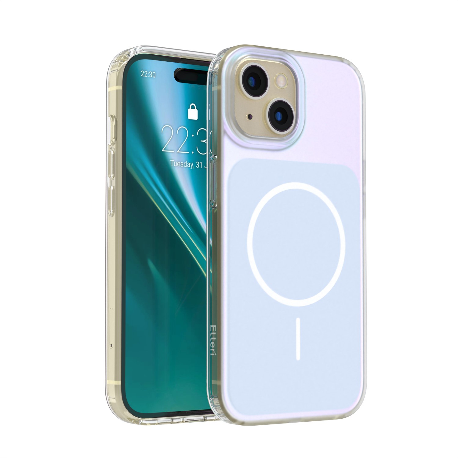 Etteri Hidden Pearl maciņš iPhone 15 6,1" gaiši zils