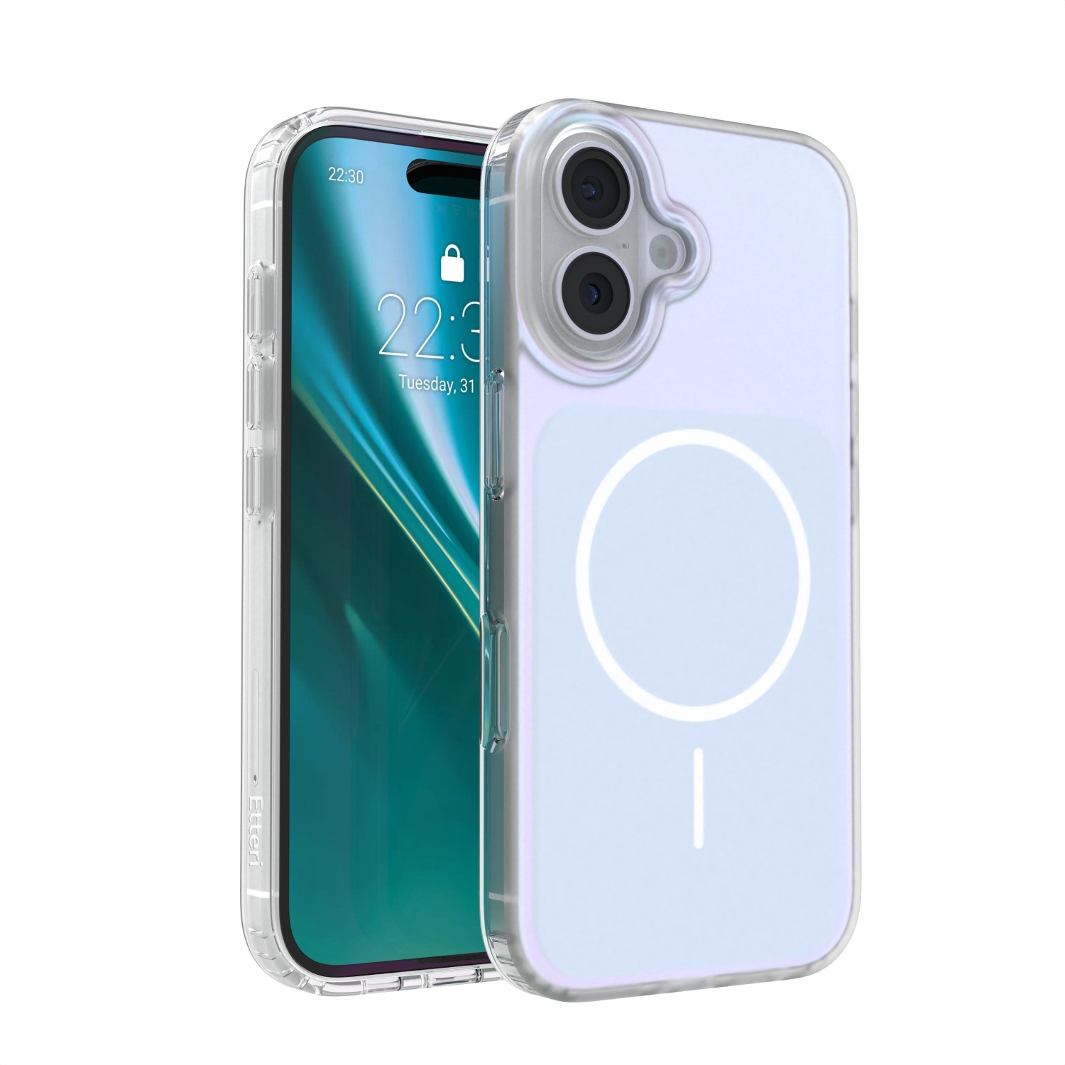 Etteri Hidden Pearl maciņš iPhone 16 6,1" gaiši zils