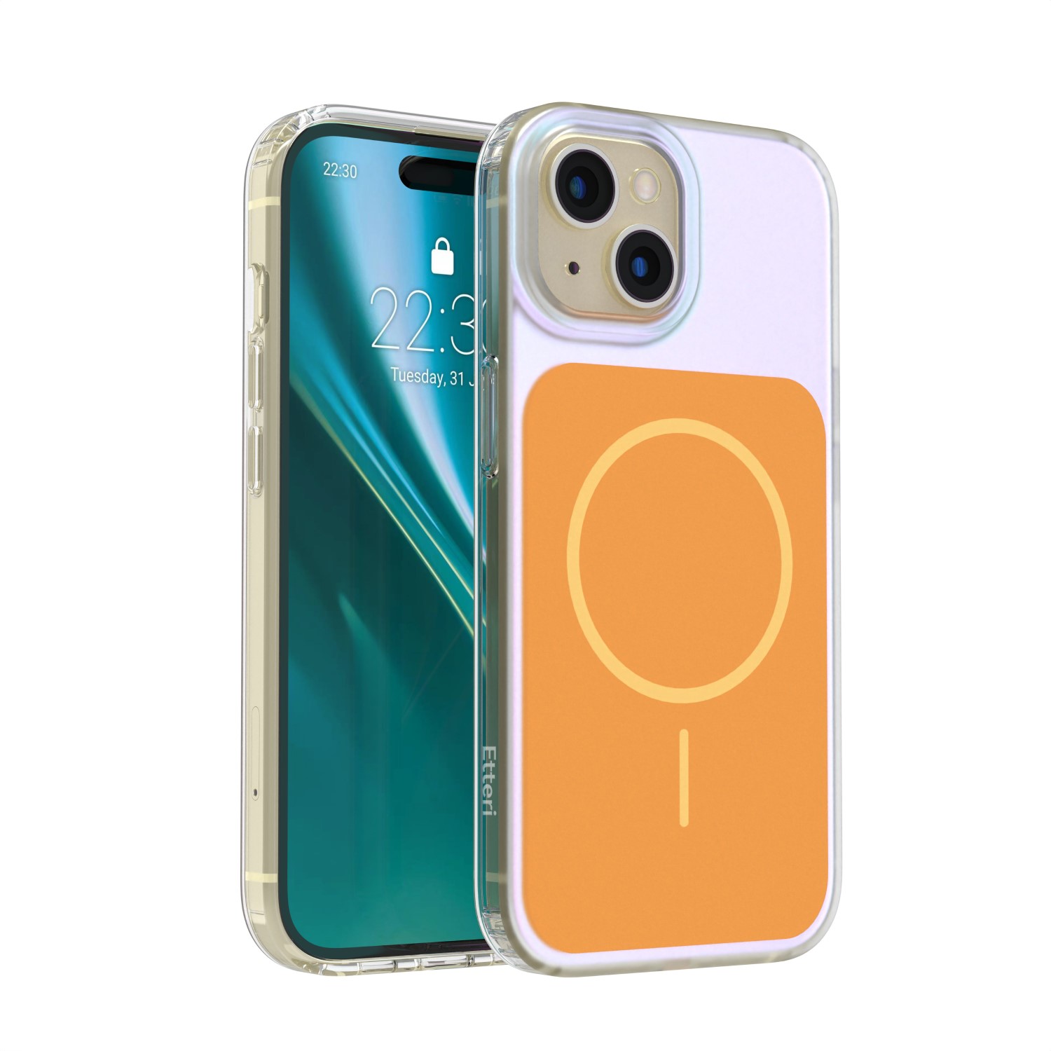 Etteri Hidden Pearl maciņš iPhone 15 6,1" oranžs