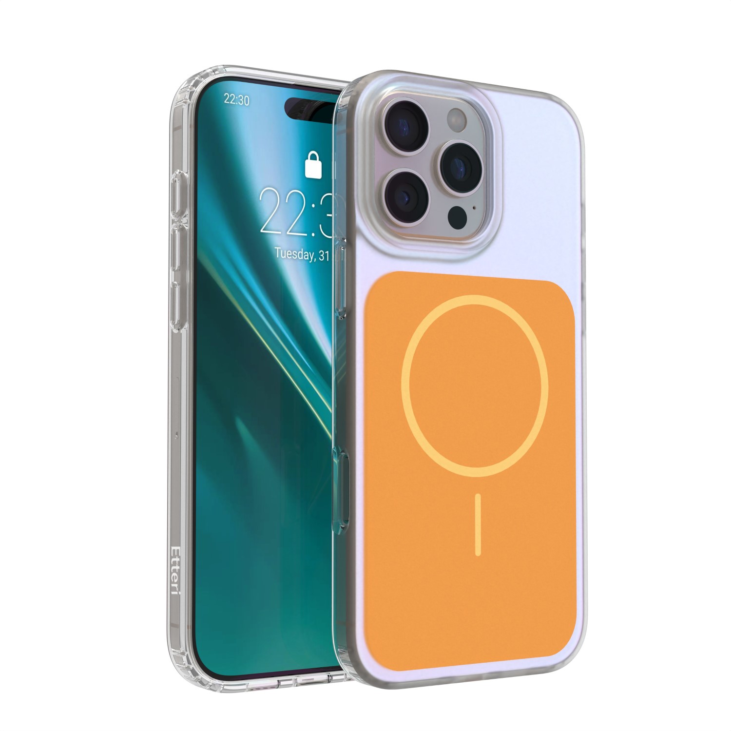 Etteri Hidden Pearl maciņš iPhone 16 Pro Max 6,9" oranžs