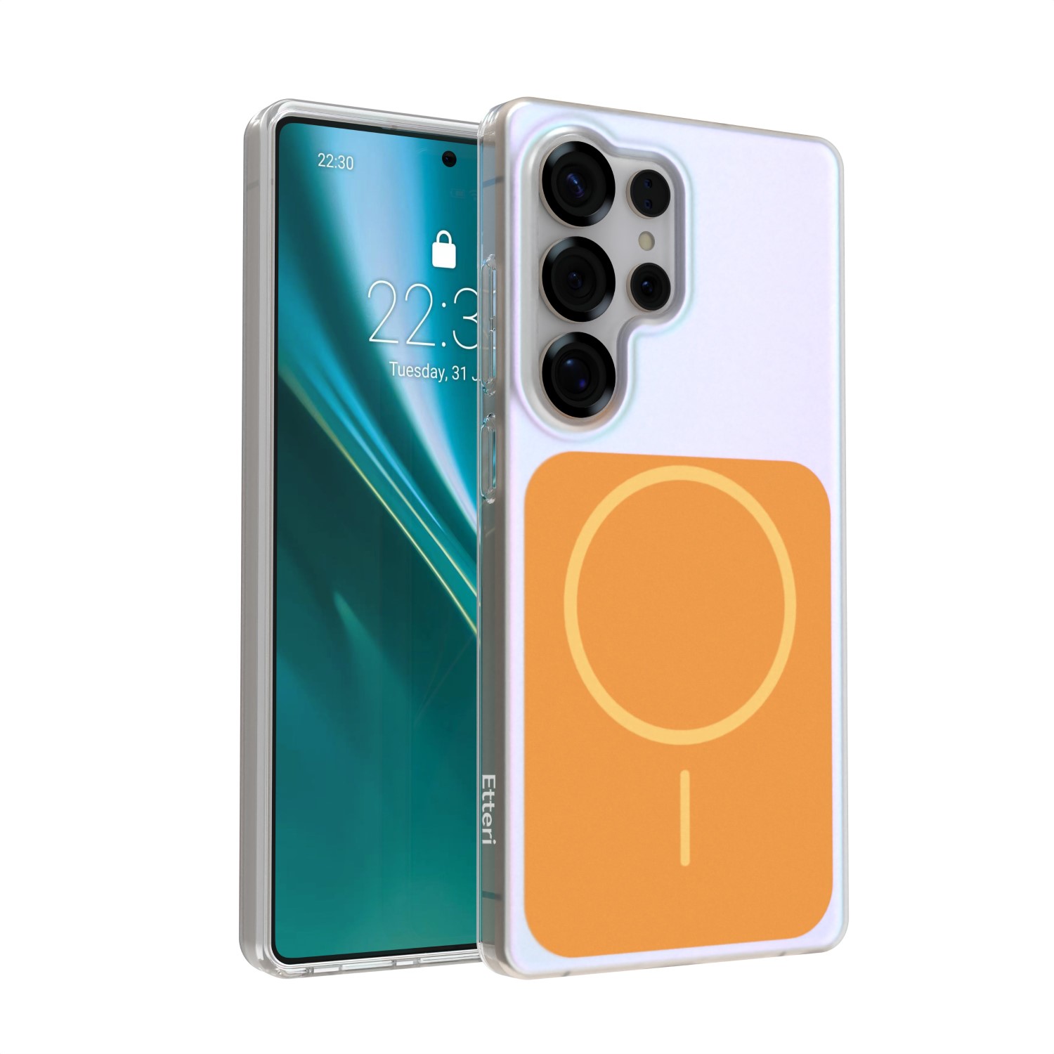 Etteri Hidden Pearl maciņš Samsung Galaxy S25 Ultra oranžs