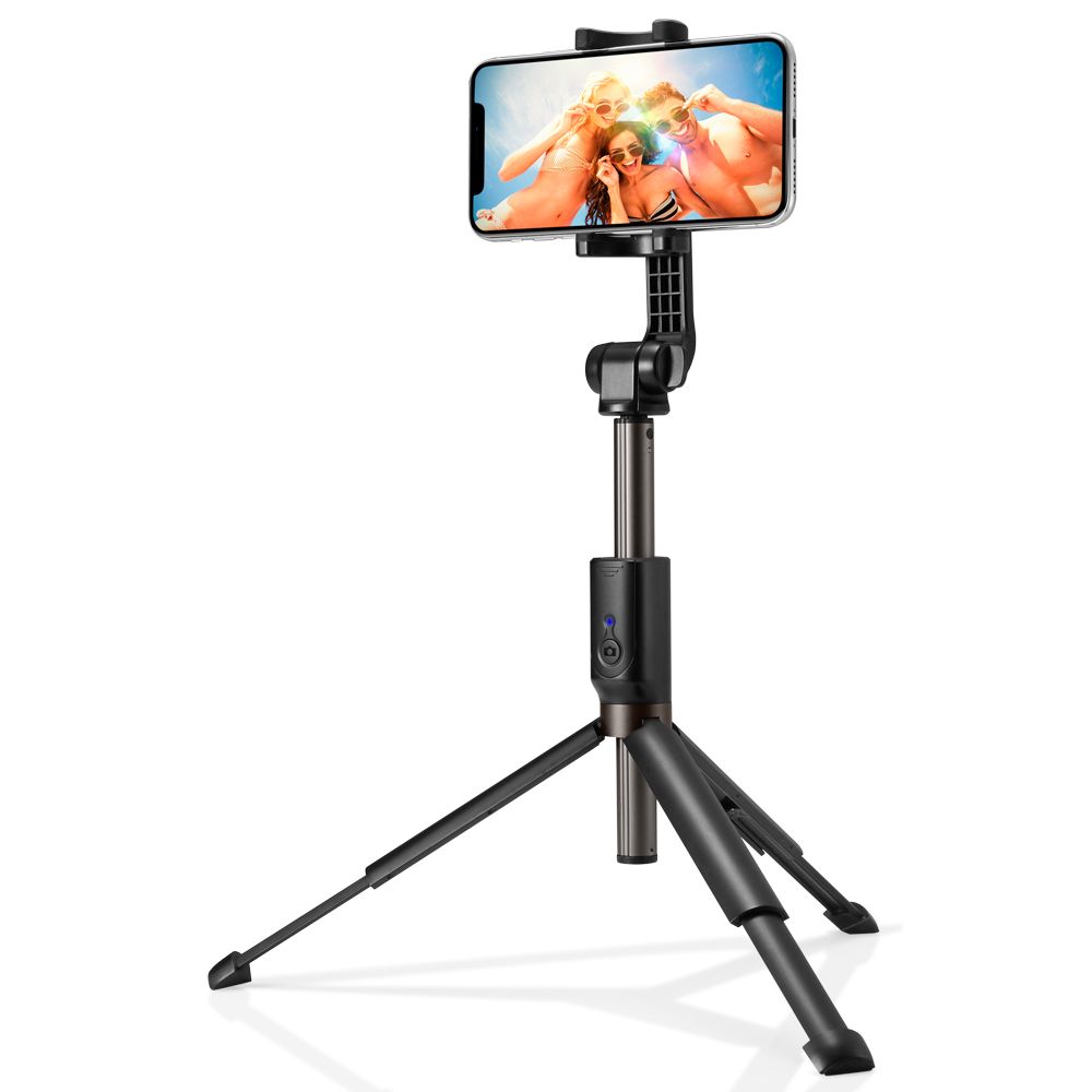 selfiju nūja Spigen S540W Bluetooth ar trijkāji - melns
