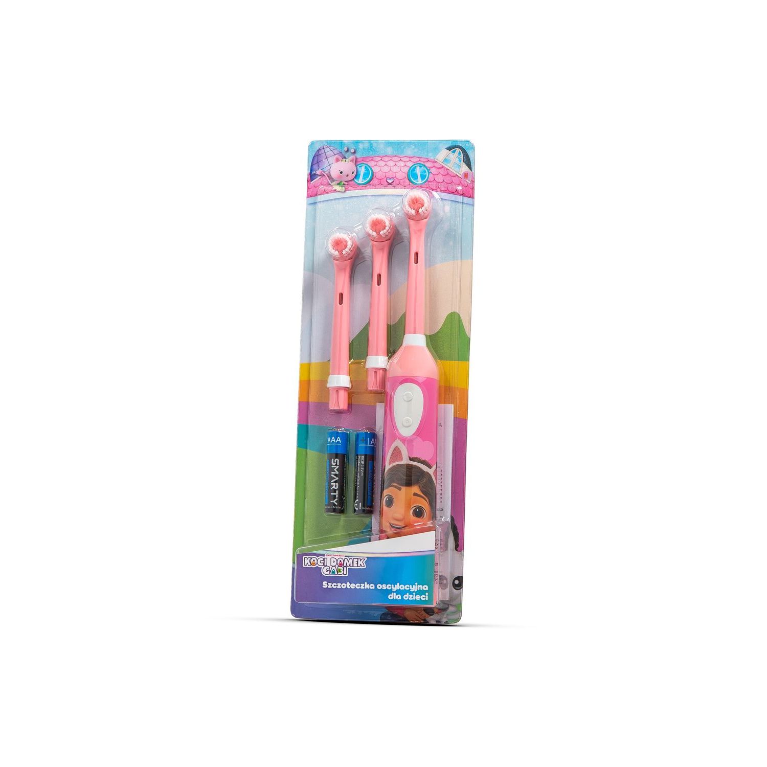 Gabby's Dollhouse oscilējošā bērnu zobu birste rozā