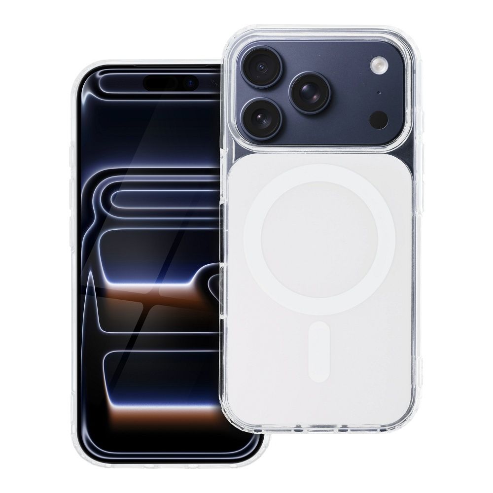 Case for iPhone 17 Pro / 18 Pro (low camera edge) Clear Fusion Mag Cover compatible with MagSafe white