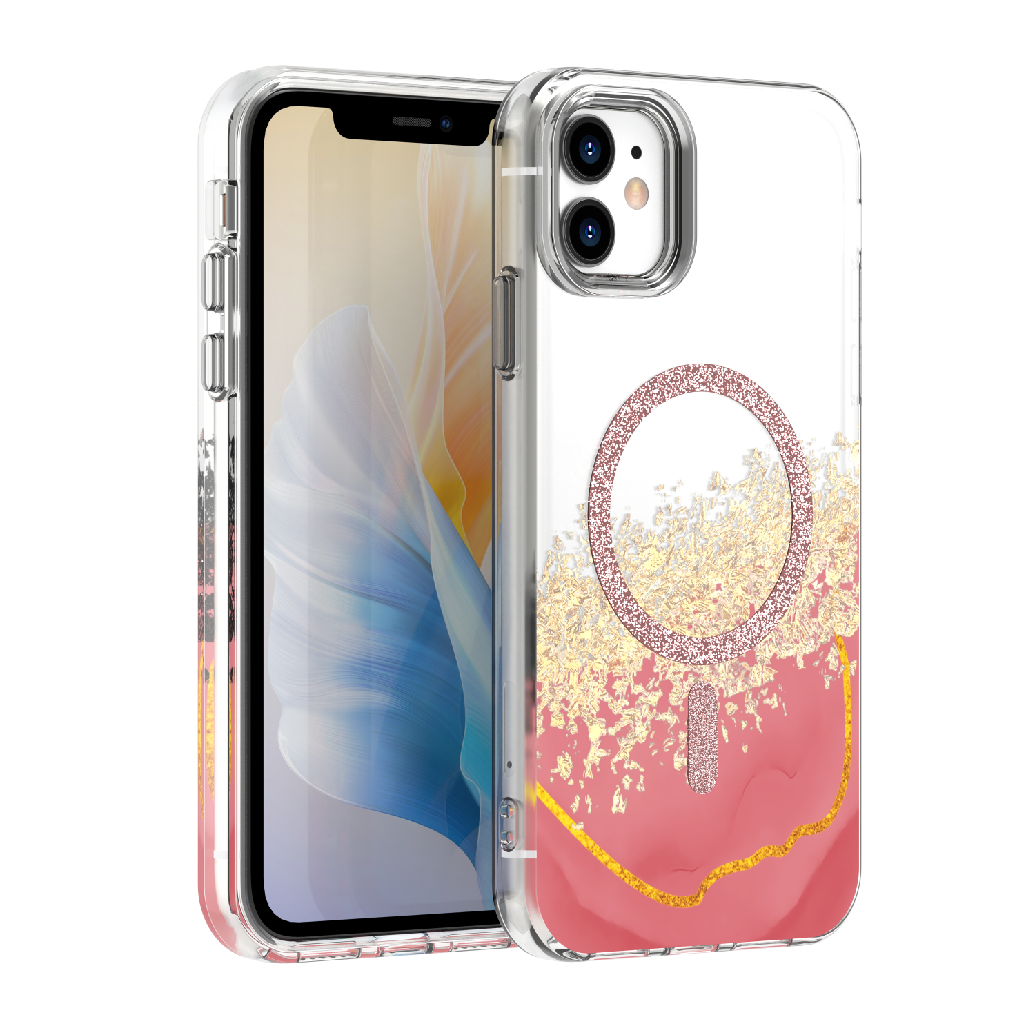 Epoxy Mag maciņš iPhone 11 rozā