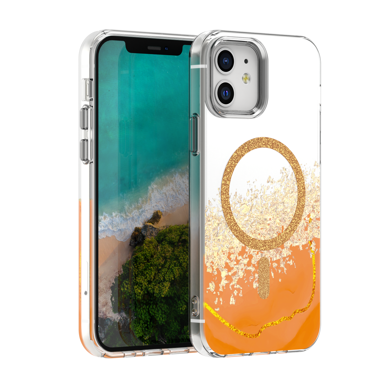 Epoxy Mag maciņš iPhone 12 / 12 Pro 6,1" oranžs