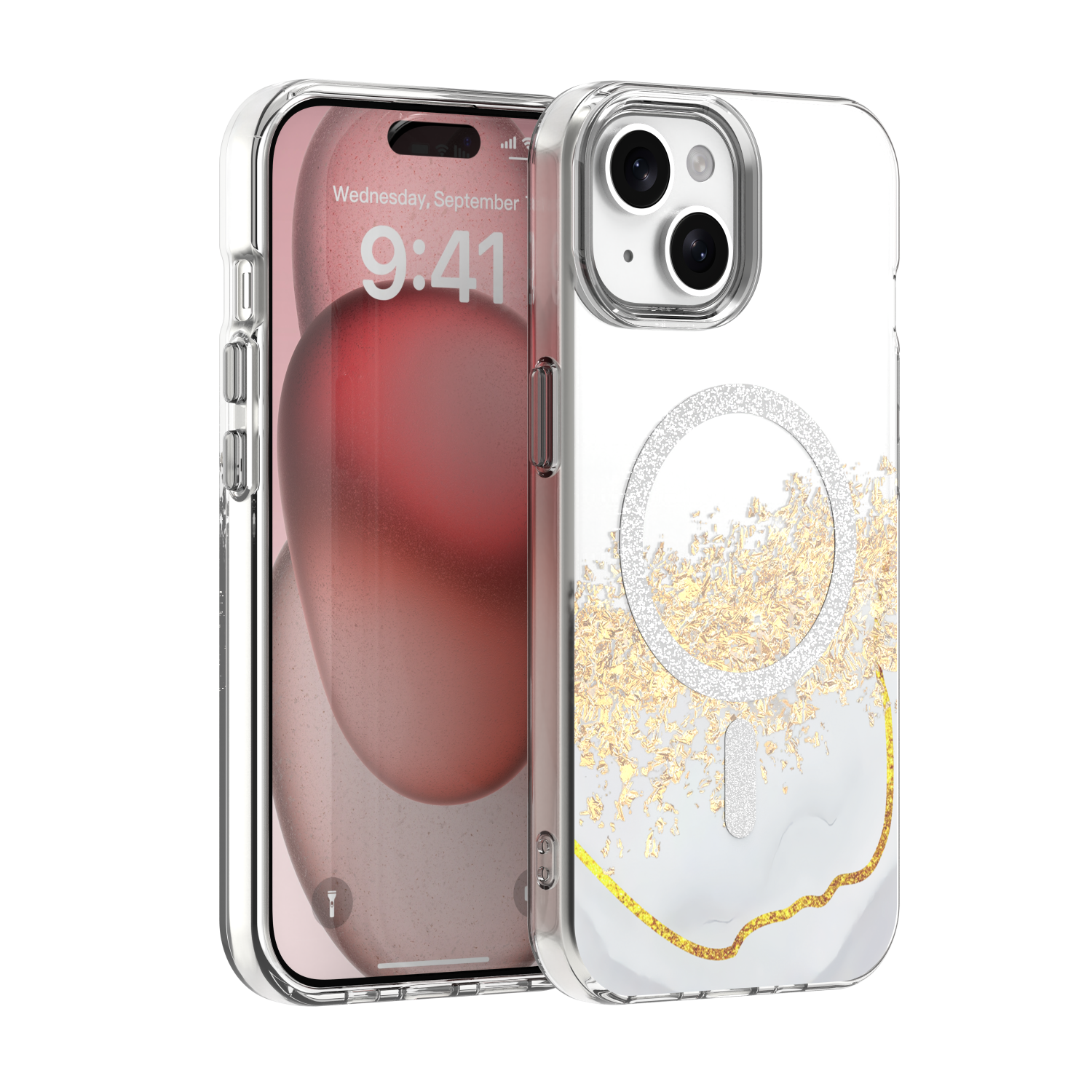 Epoxy Mag maciņš iPhone 15 6,1" balts