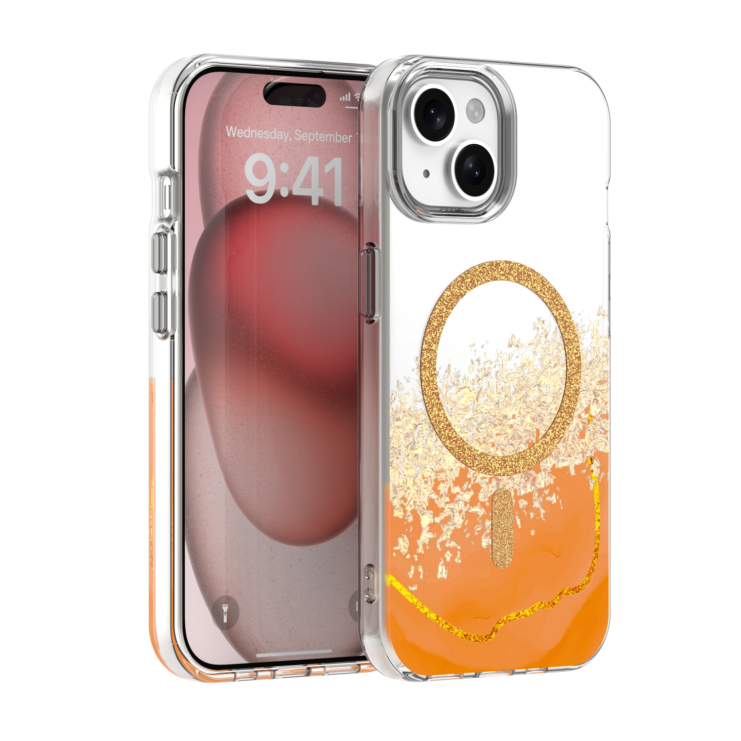 Epoxy Mag maciņš iPhone 13 / 14 6,1" oranžs
