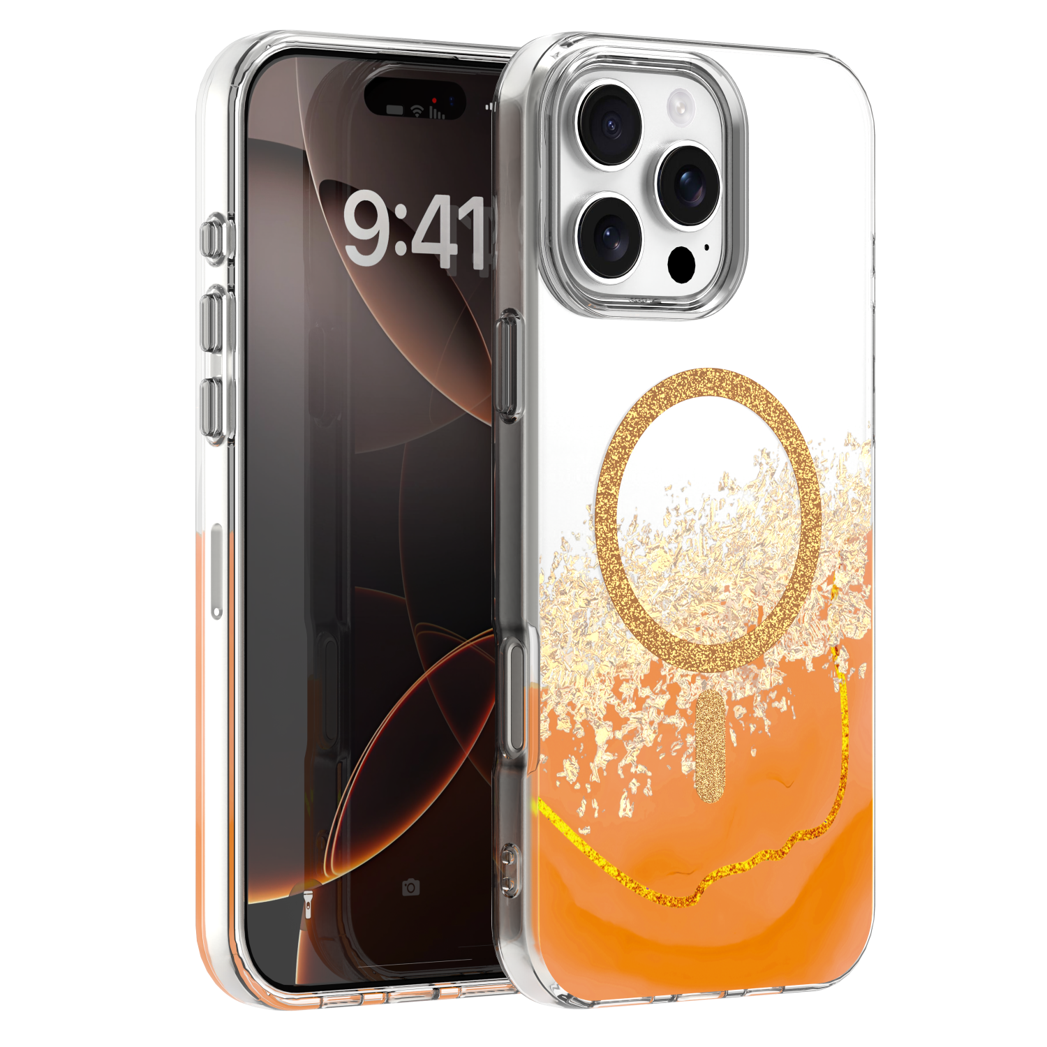 Epoxy Mag maciņš iPhone 16 Pro Max 6,9" oranžs