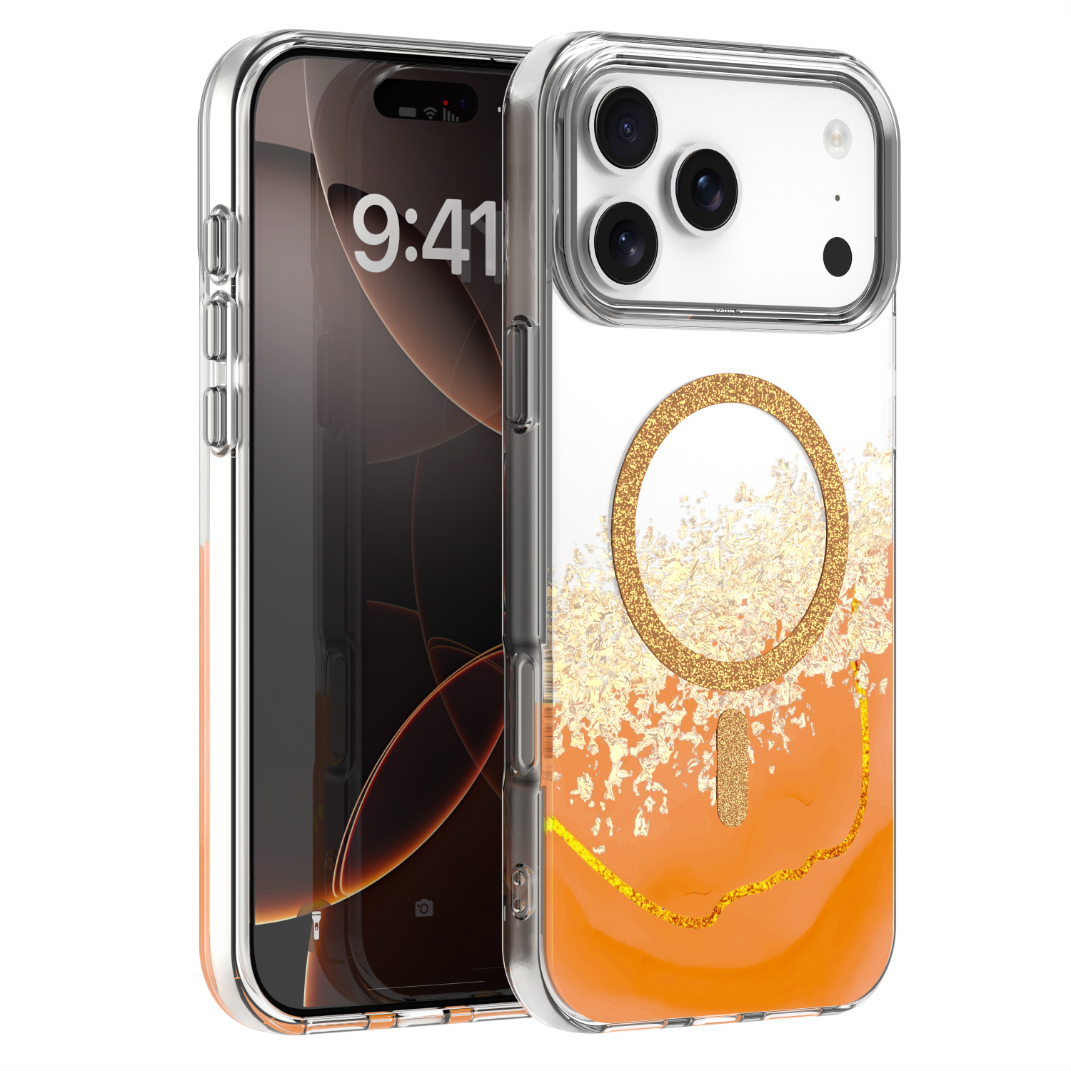 Чехол Epoxy Mag для iPhone 17 Pro Max 6,9'' оранжевый
