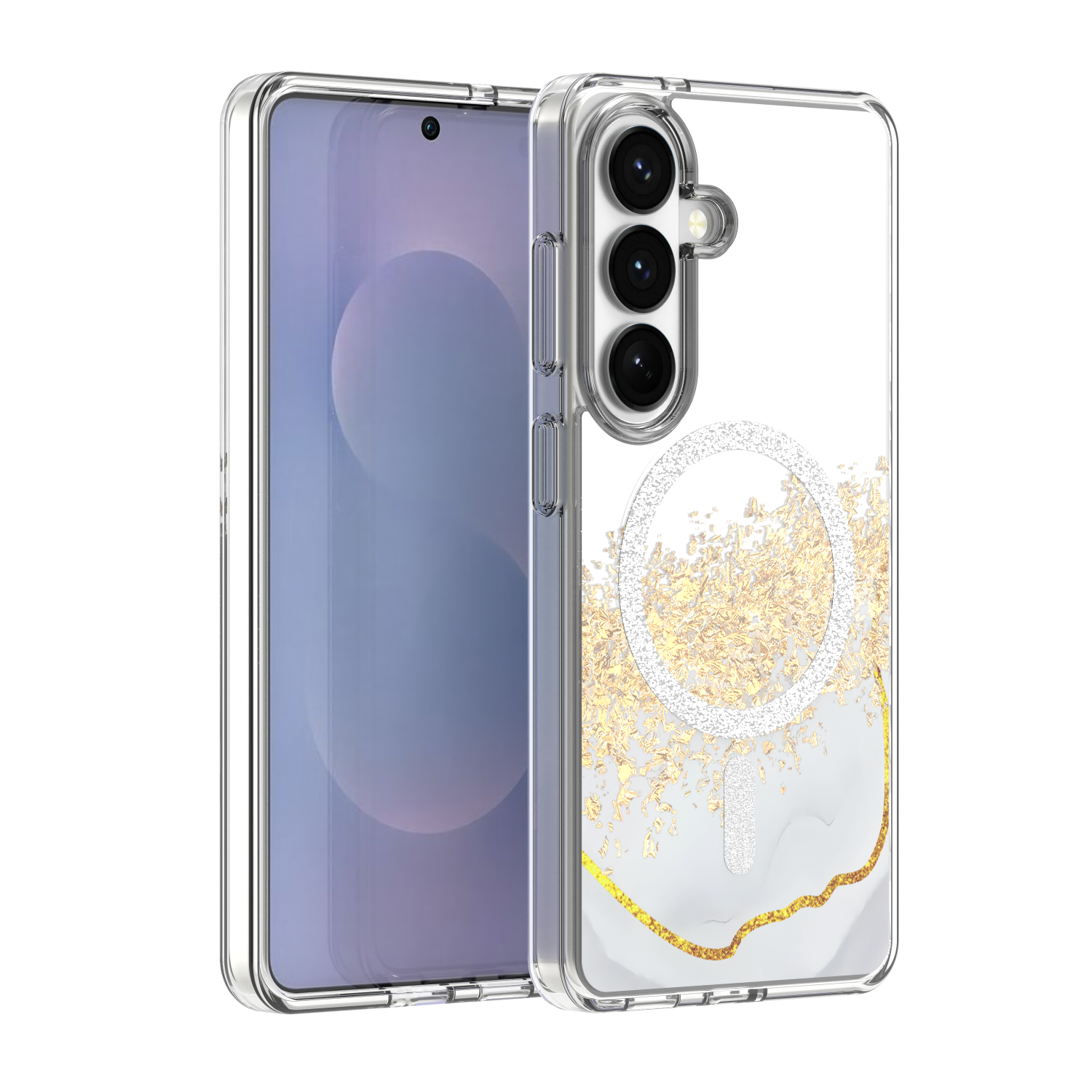 Epoxy Mag maciņš Samsung Galaxy S24 / S25 balts