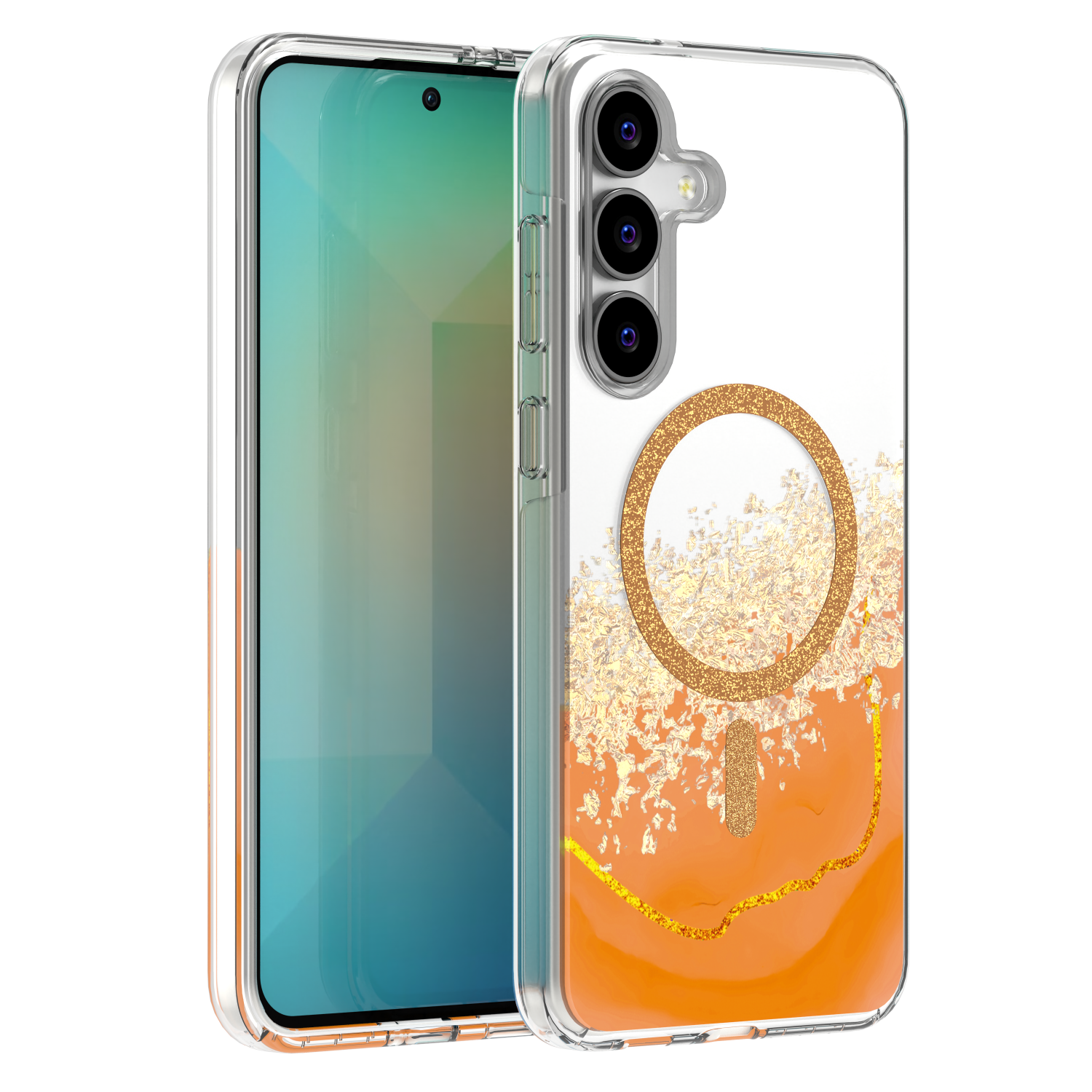 Epoxy Mag maciņš Samsung Galaxy S25 FE oranžs