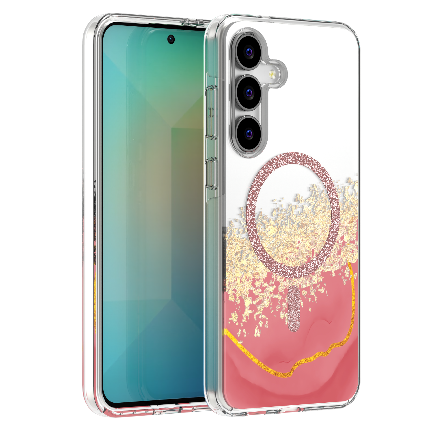 Epoxy Mag maciņš Samsung Galaxy S25 FE rozā