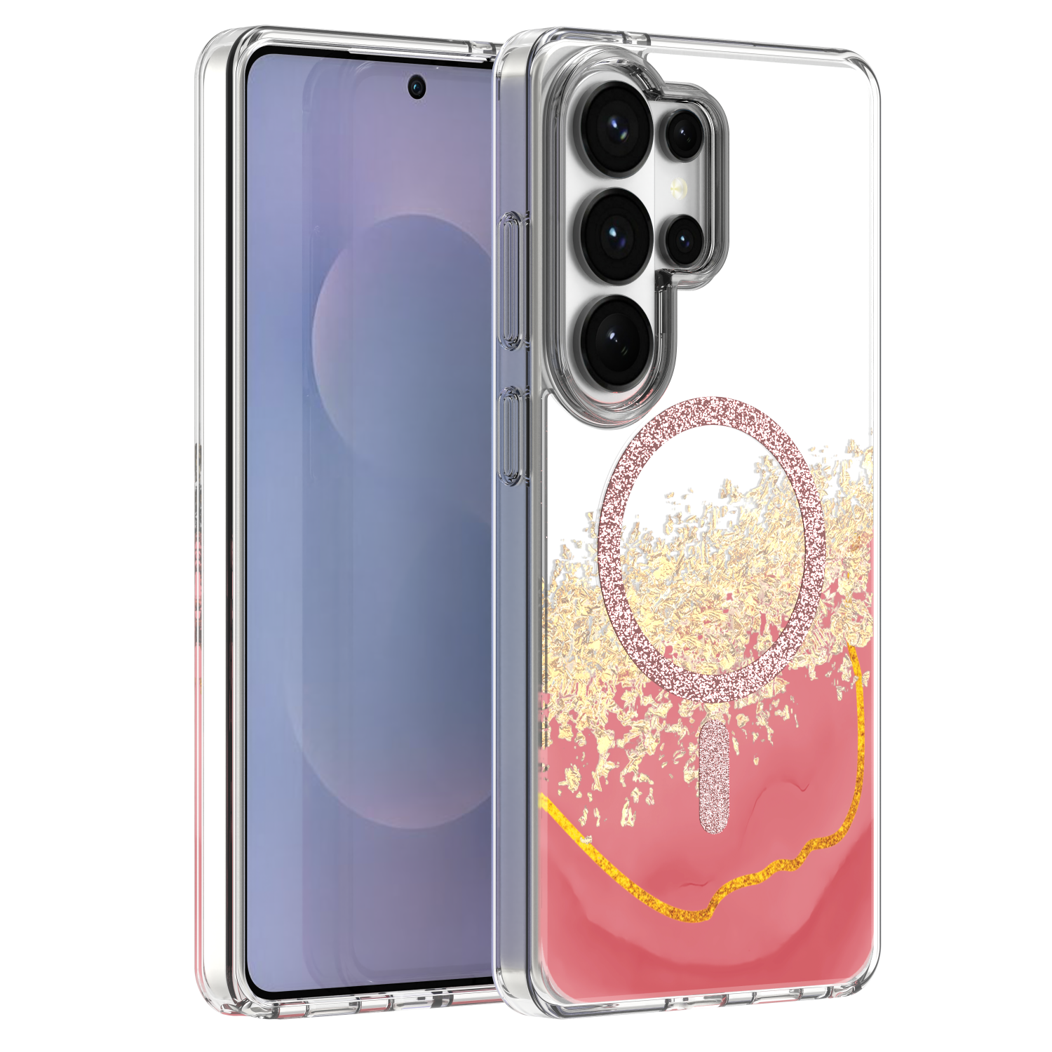 Epoxy Mag maciņš Samsung Galaxy S25 Ultra rozā