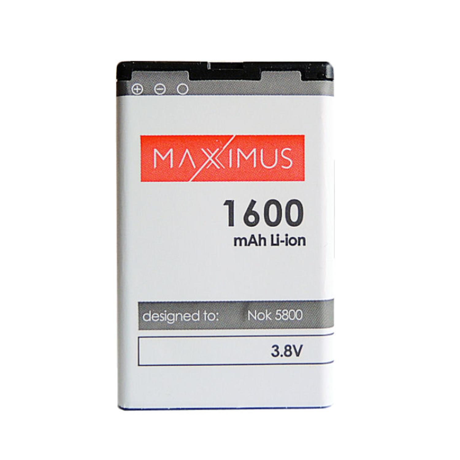 Baterija MAXXIMUS NOK 5800/5230 1600 LION C3/N900/X6 16GB/