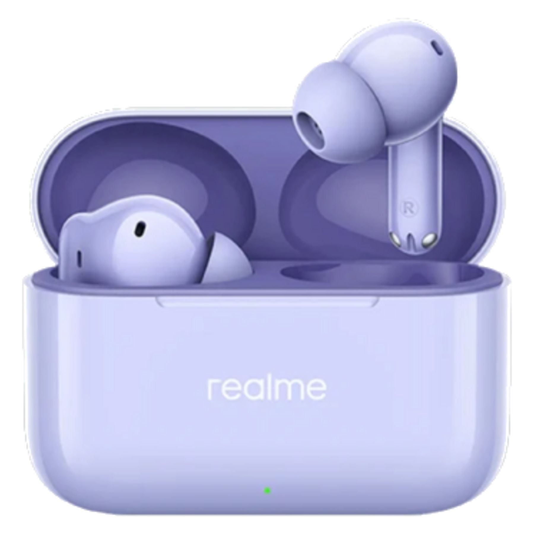 Bezvadu austiņas Realme Buds T200 violetas