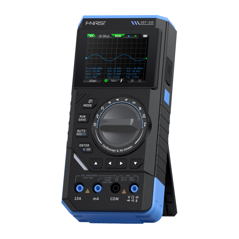 SigGen 3-in-1 FNIRSI DST-210 rokas digitālais multimetrs ar osciloskopu
