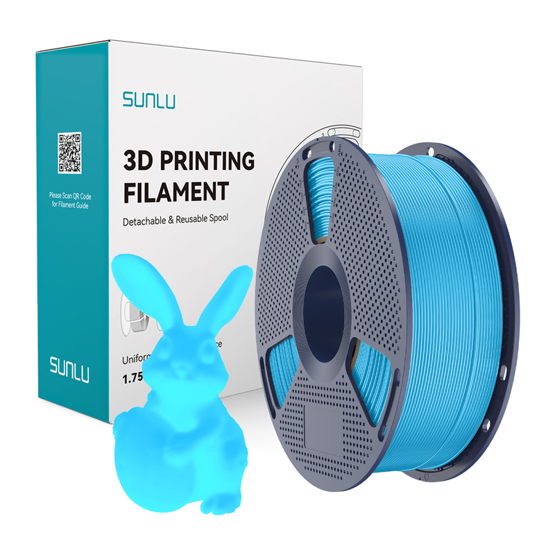 Filaments Sunlu PLA, spīd tumsā (zils)