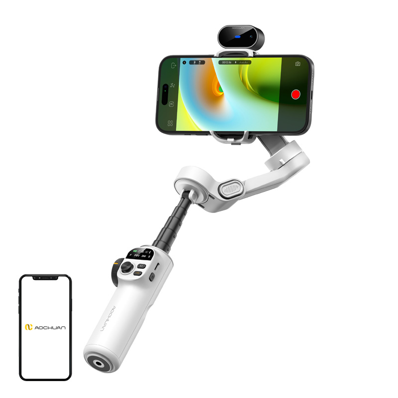 AOCHUAN X2 stabilizators ar AI sensoru (balts)