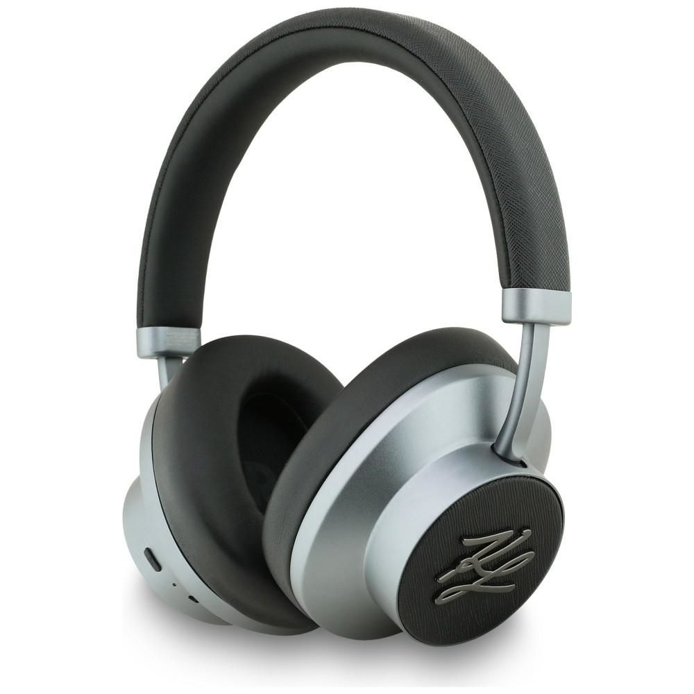 Bezvadu ANC austiņas KARL LAGERFELD Grained Initials KF003083, melnas