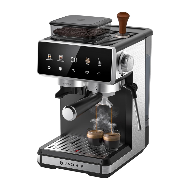 AMZCHEF CE-CM5560-SV virzuļa kafijas automāts (sudrabs)