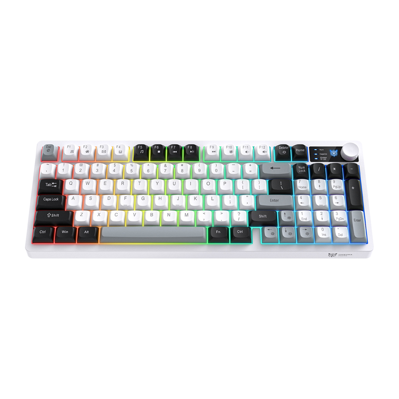 Onikuma MT902 2.4G spēļu tastatūra (melna un balta)