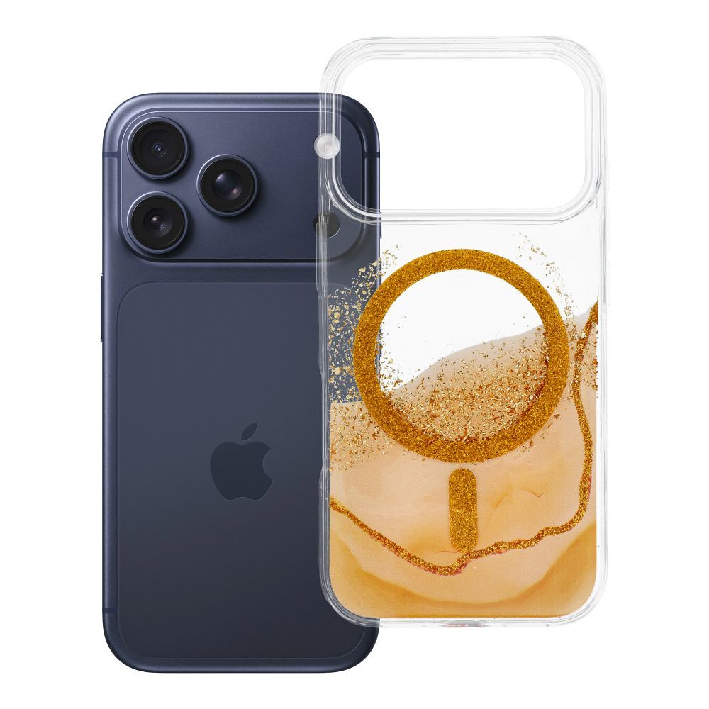 Case for iPhone 17 Pro / 18 Pro (low camera edge) Golden compatible with MagSafe gold