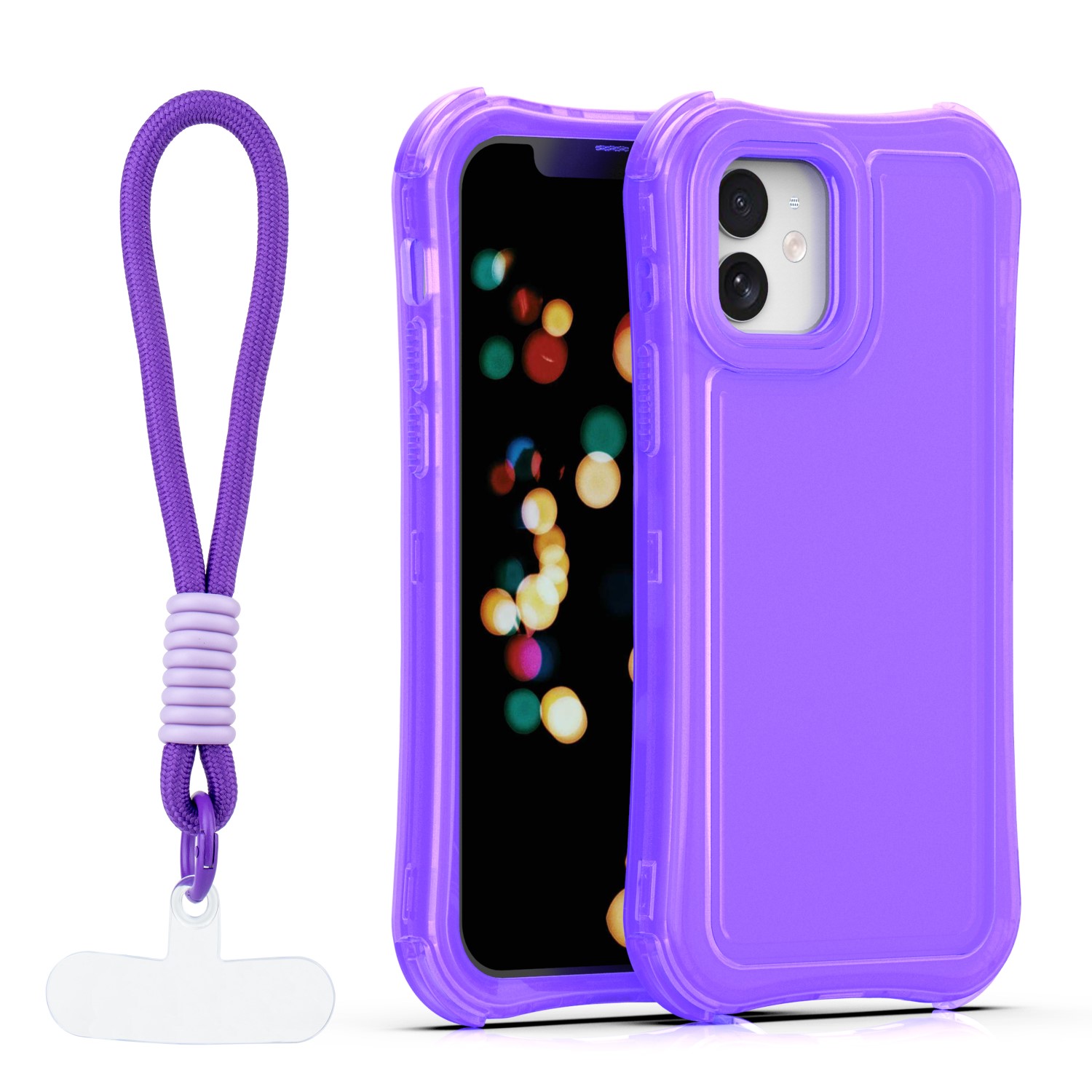 Safepop maciņš ar siksniņu priekš iPhone 12 / 12 Pro 6,1" violets