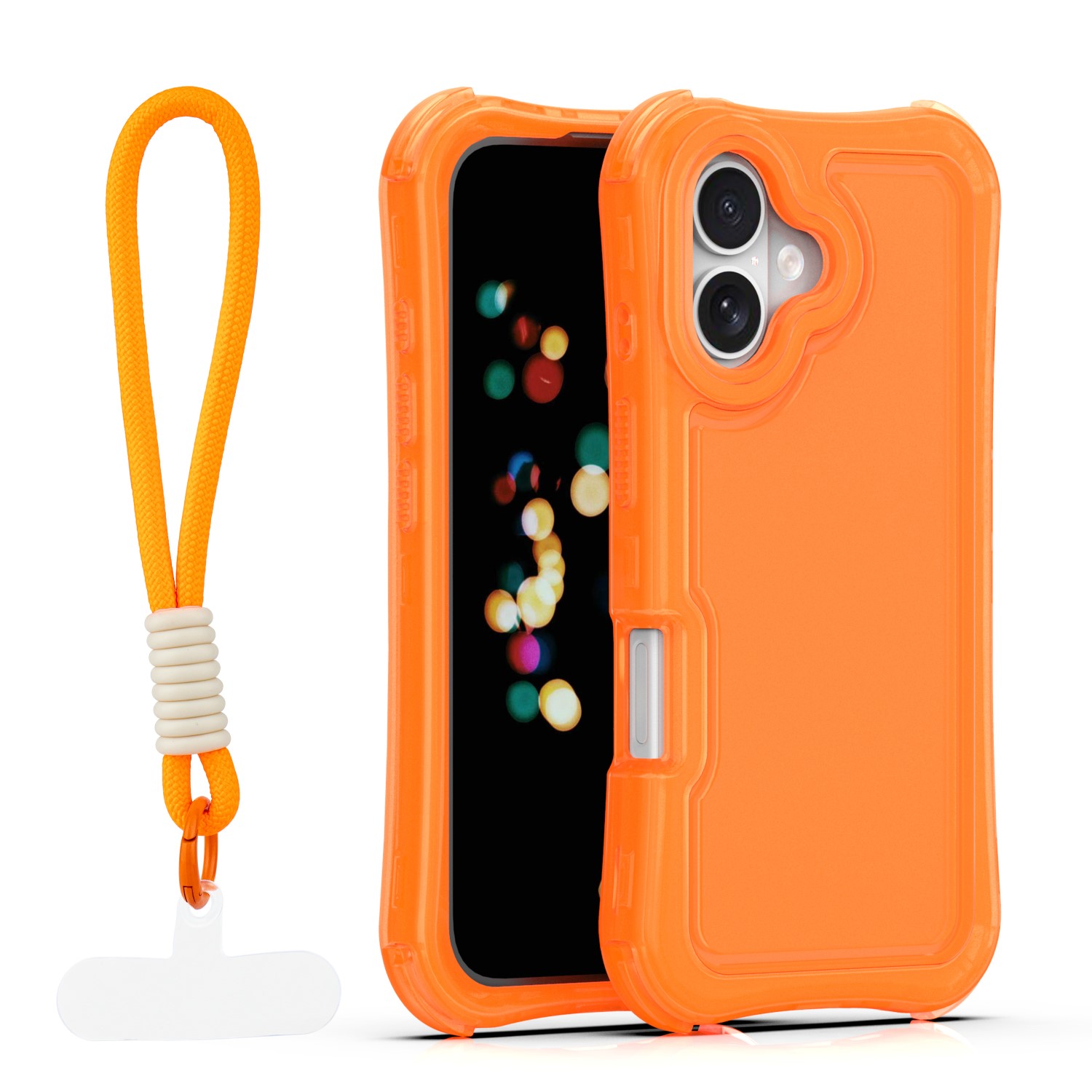 Safepop maciņš ar siksniņu priekš iPhone 16 6,1" oranžs