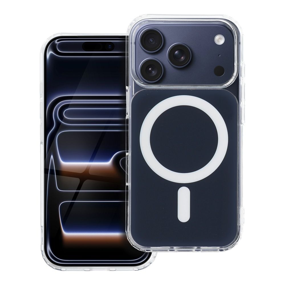 Case for iPhone 15 PRO MAX Clear Fusion Mag Cover compatible with MagSafe navy blue