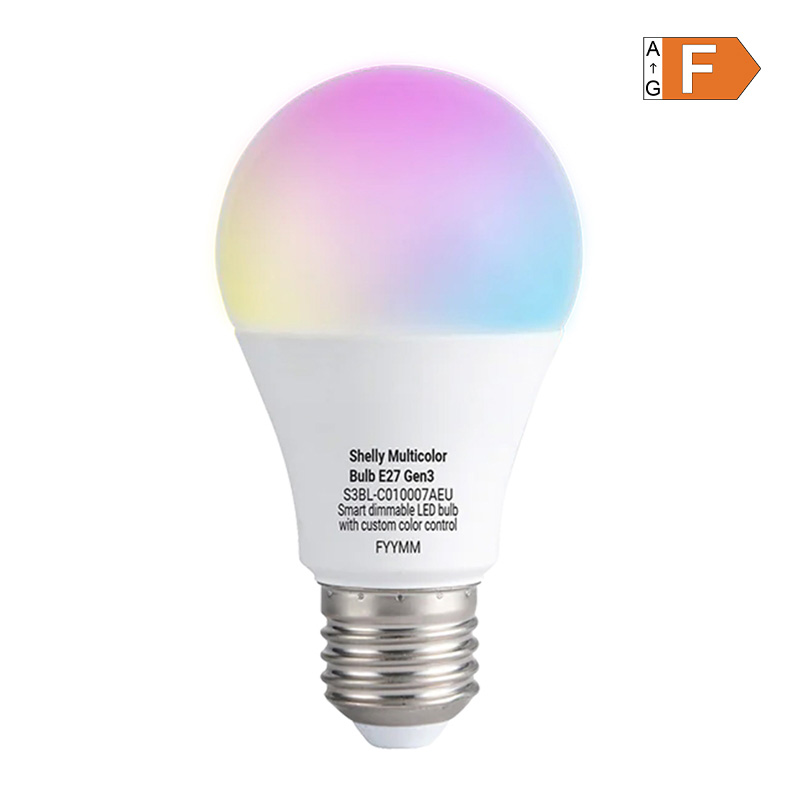 SHELLY Multicolor Bulb Gen3 E27 LED spuldze