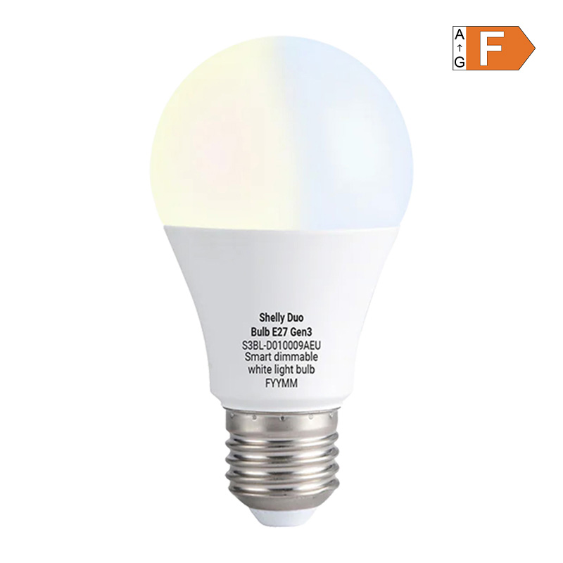 SHELLY Duo Bulb Gen3 E27 LED spuldze