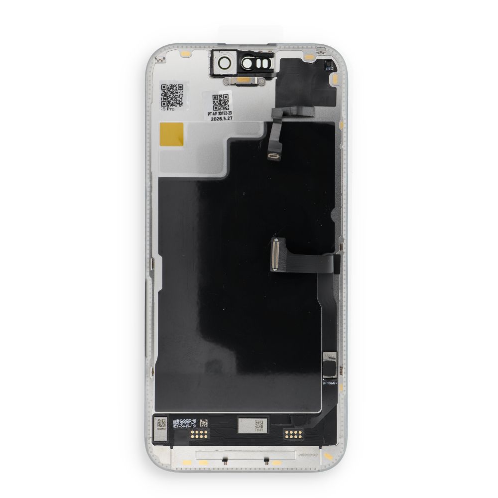 FixCell LCD displejs iPhone 15 Pro SOFT OLED 120 Hz tuvuma un gaismas sensora lokanajam kabelim (diagnosticējams: lietots)