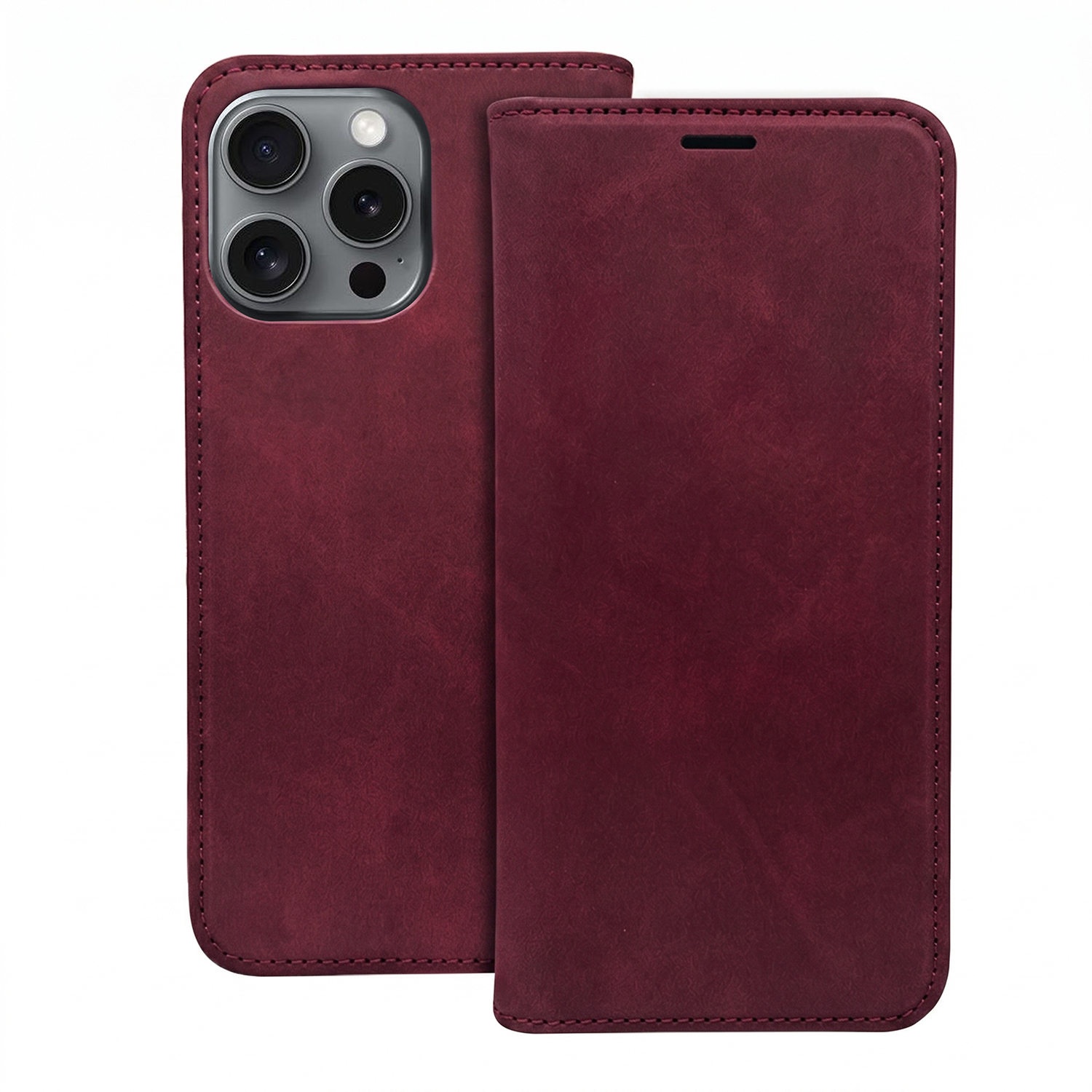 Smart Suede maciņš Honor 600 / Honor 600 Pro bordo