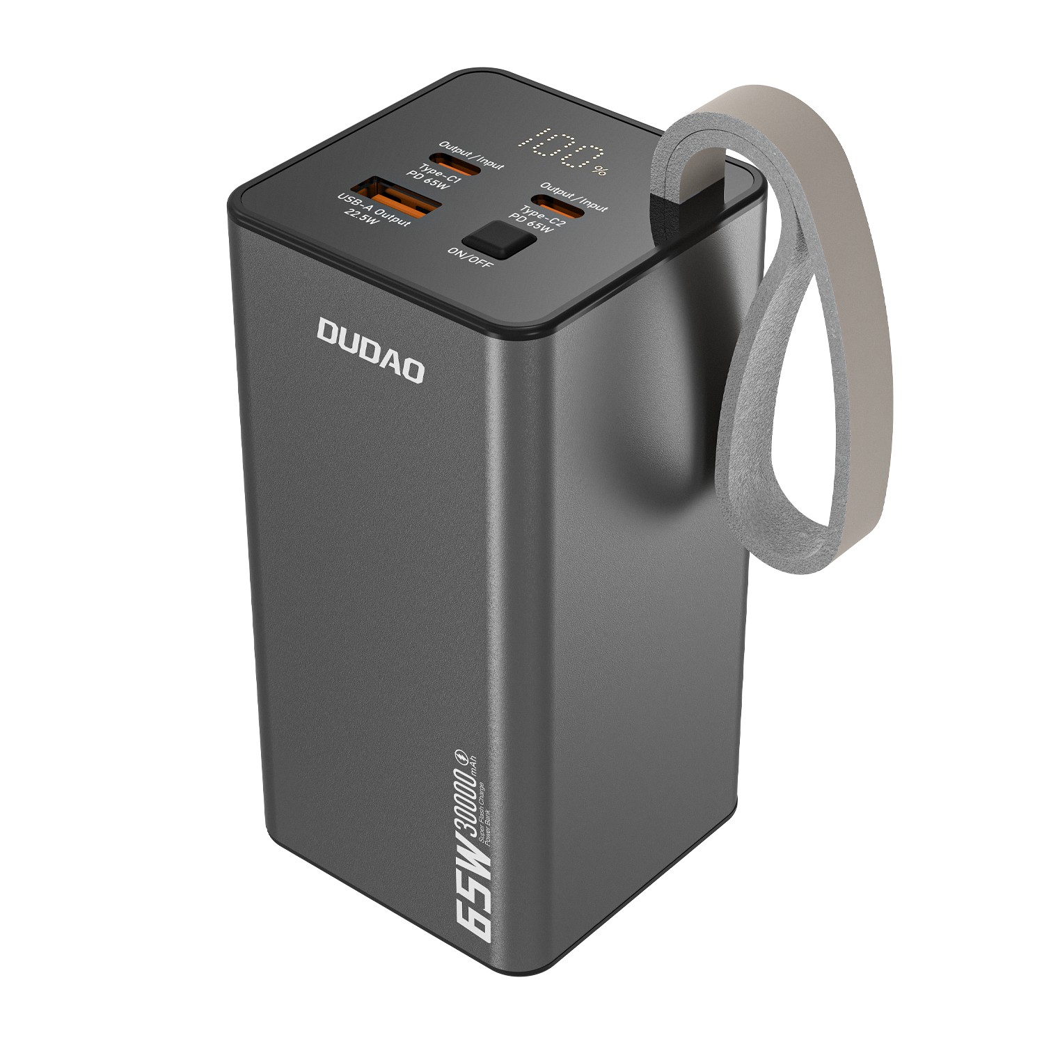 Ārējais akumulators Dudao K65+ 65W 30000mAh melns
