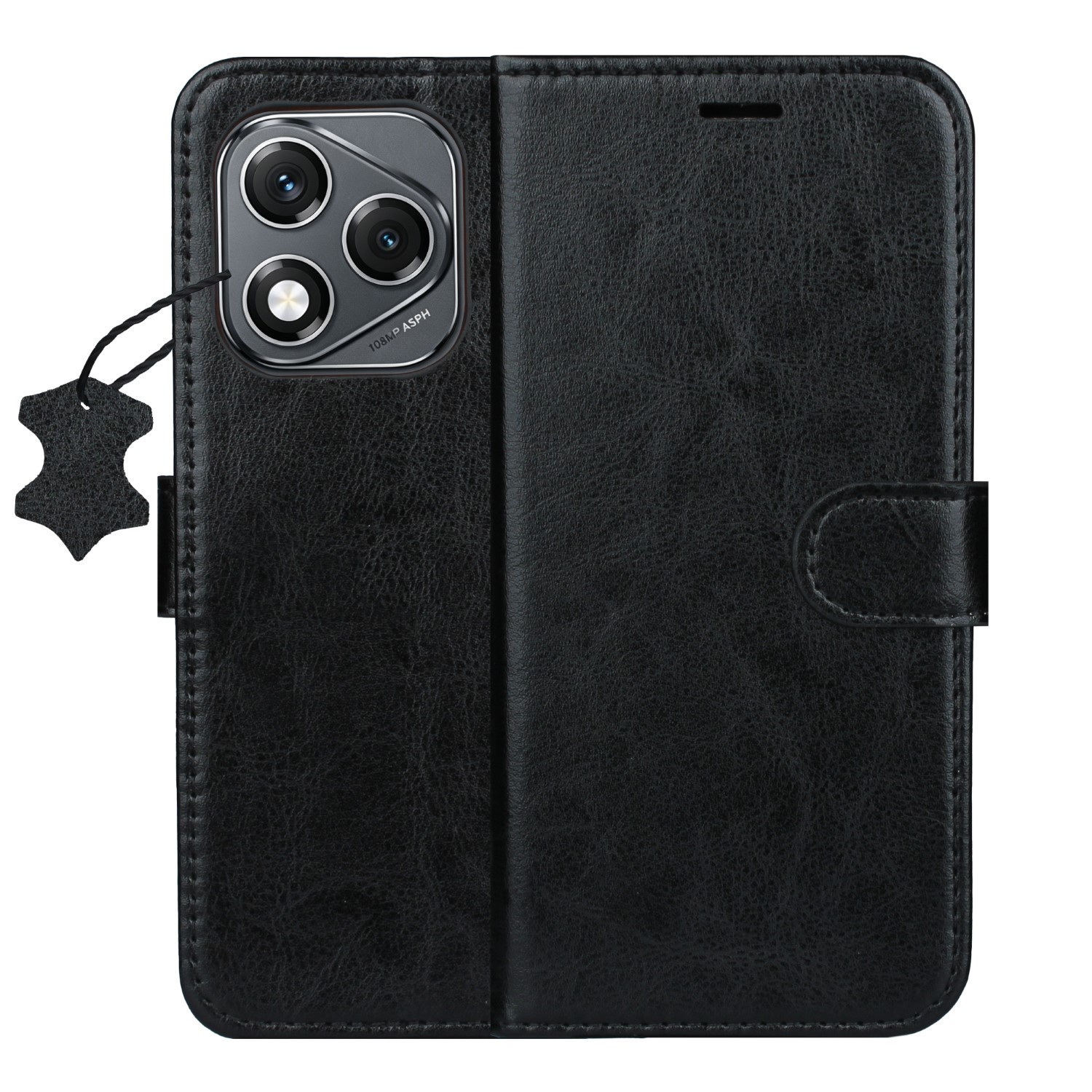 Smart Luxe ādas maciņš Honor 400 Lite melns