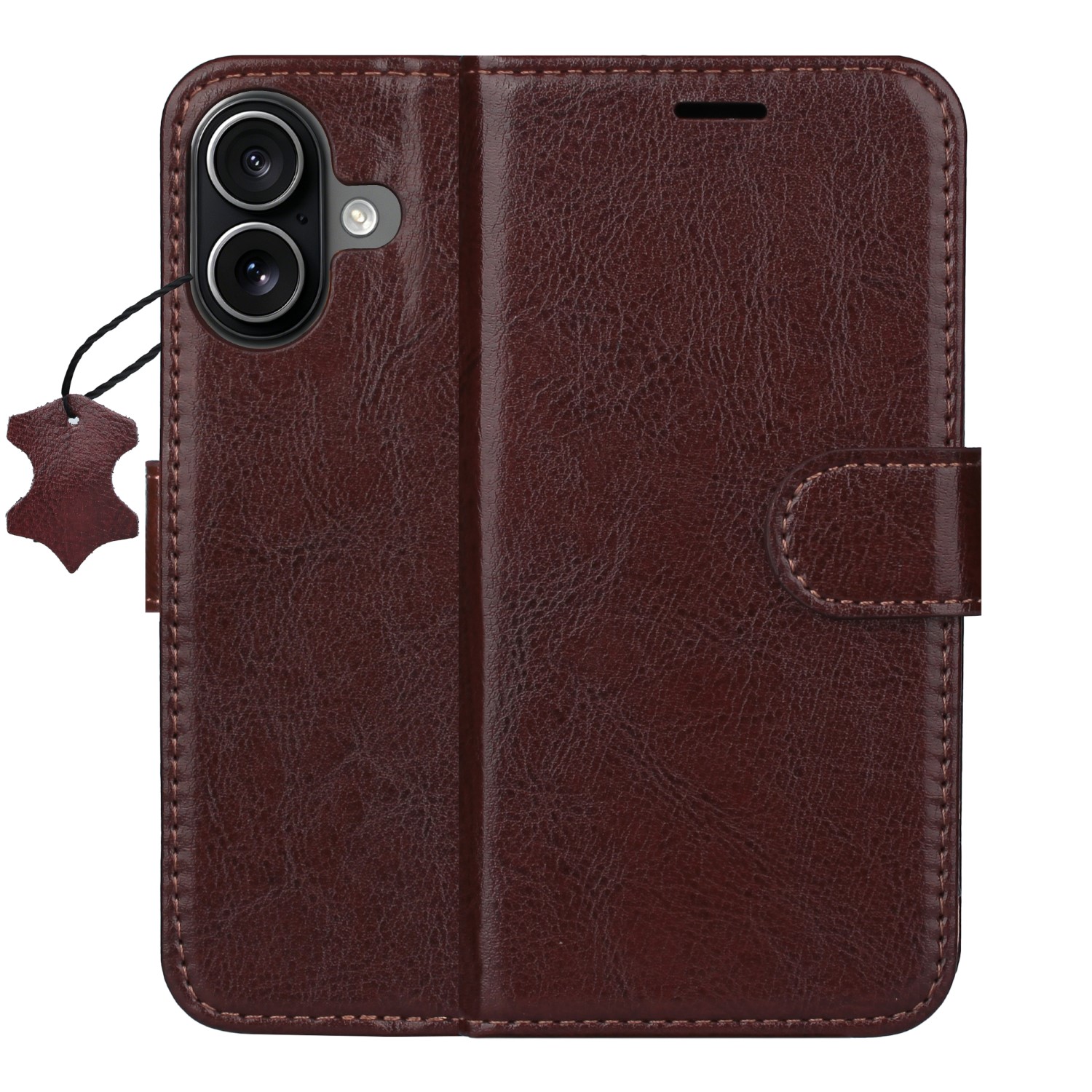 Smart Luxe ādas maciņš iPhone 16 6,1" brūns