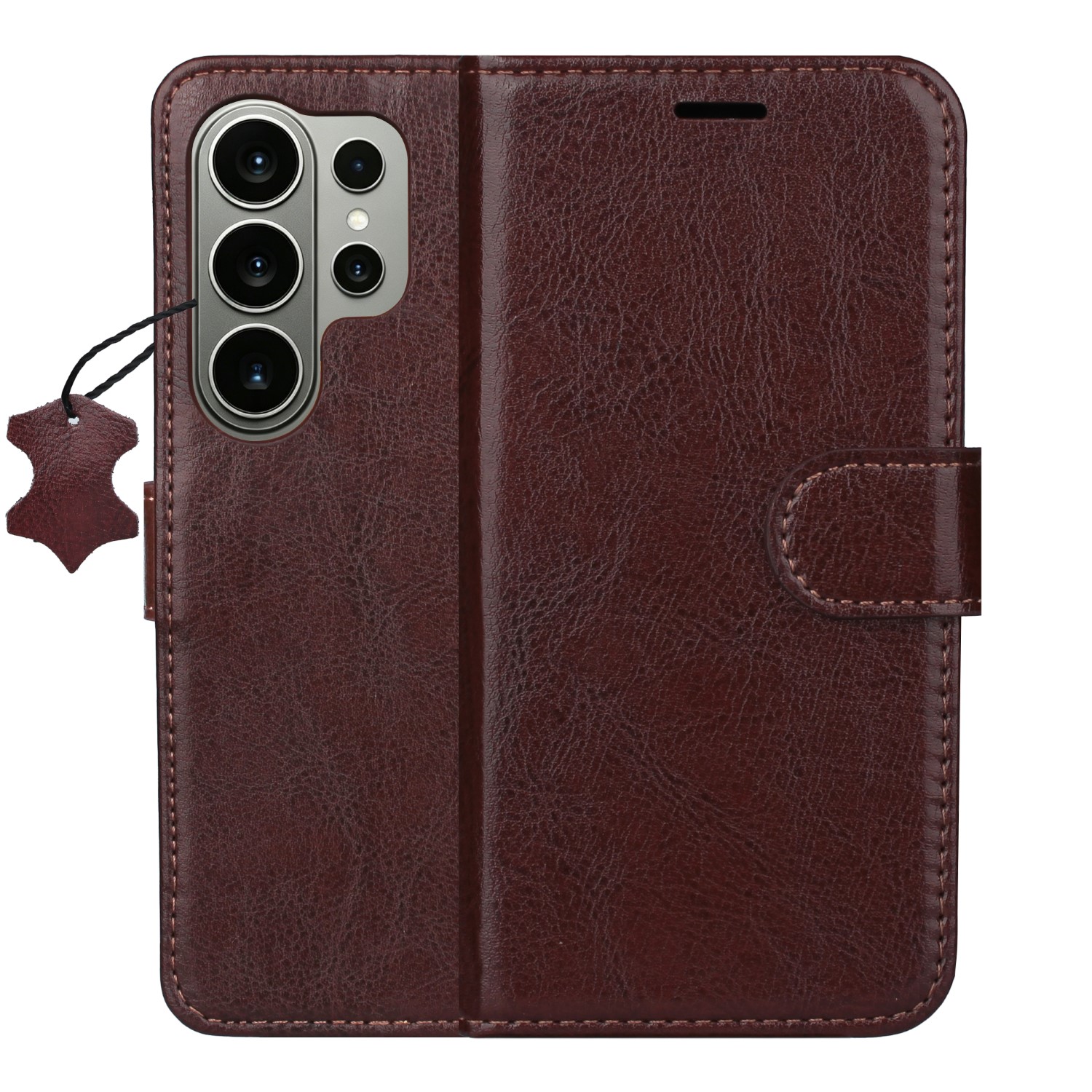 Smart Luxe ādas maciņš Samsung Galaxy S26 Ultra brūns