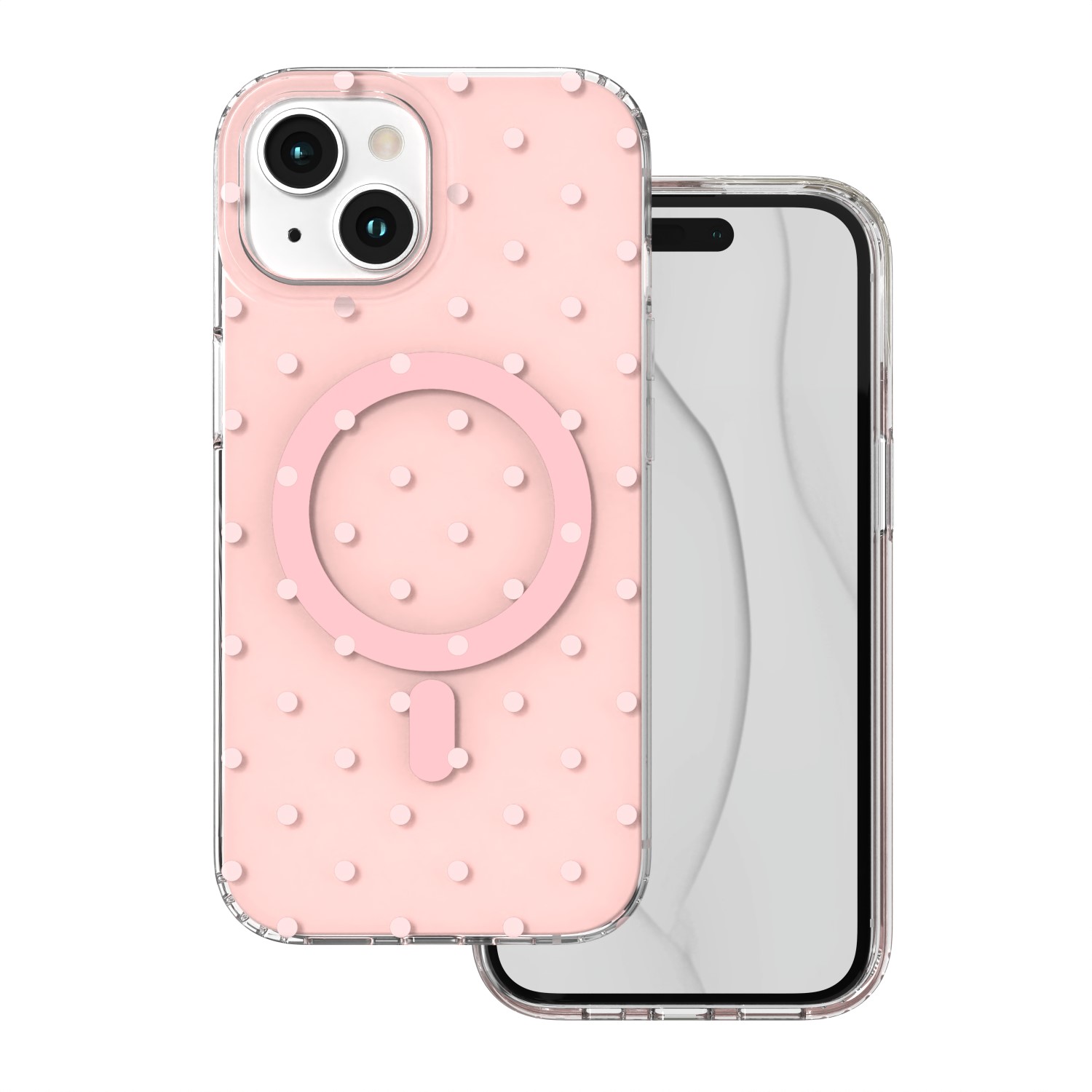 Bubble Dots Mag maciņš, paredzēts iphone 15 6,1", rozā