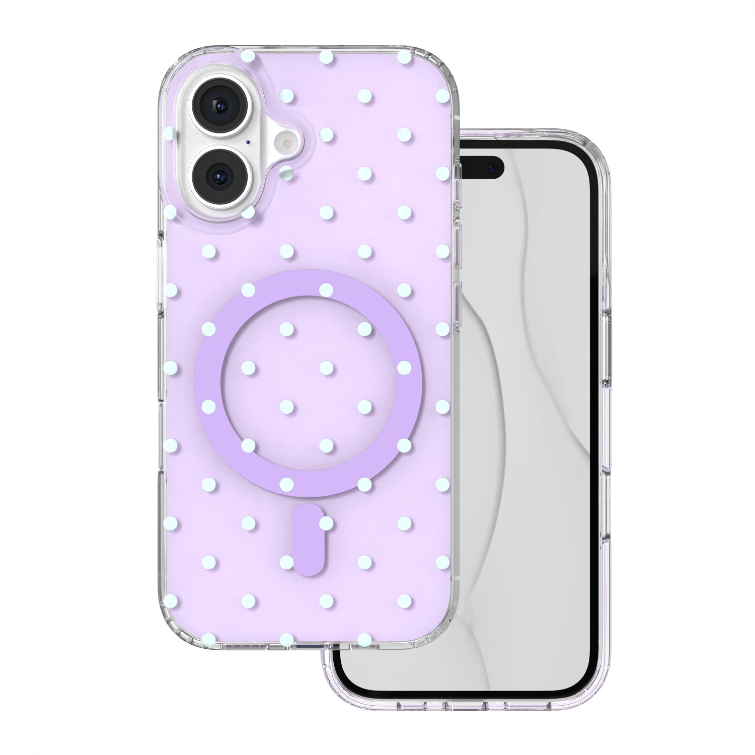 Bubble Dots Mag maciņš, paredzēts iphone 16 6,1", violets