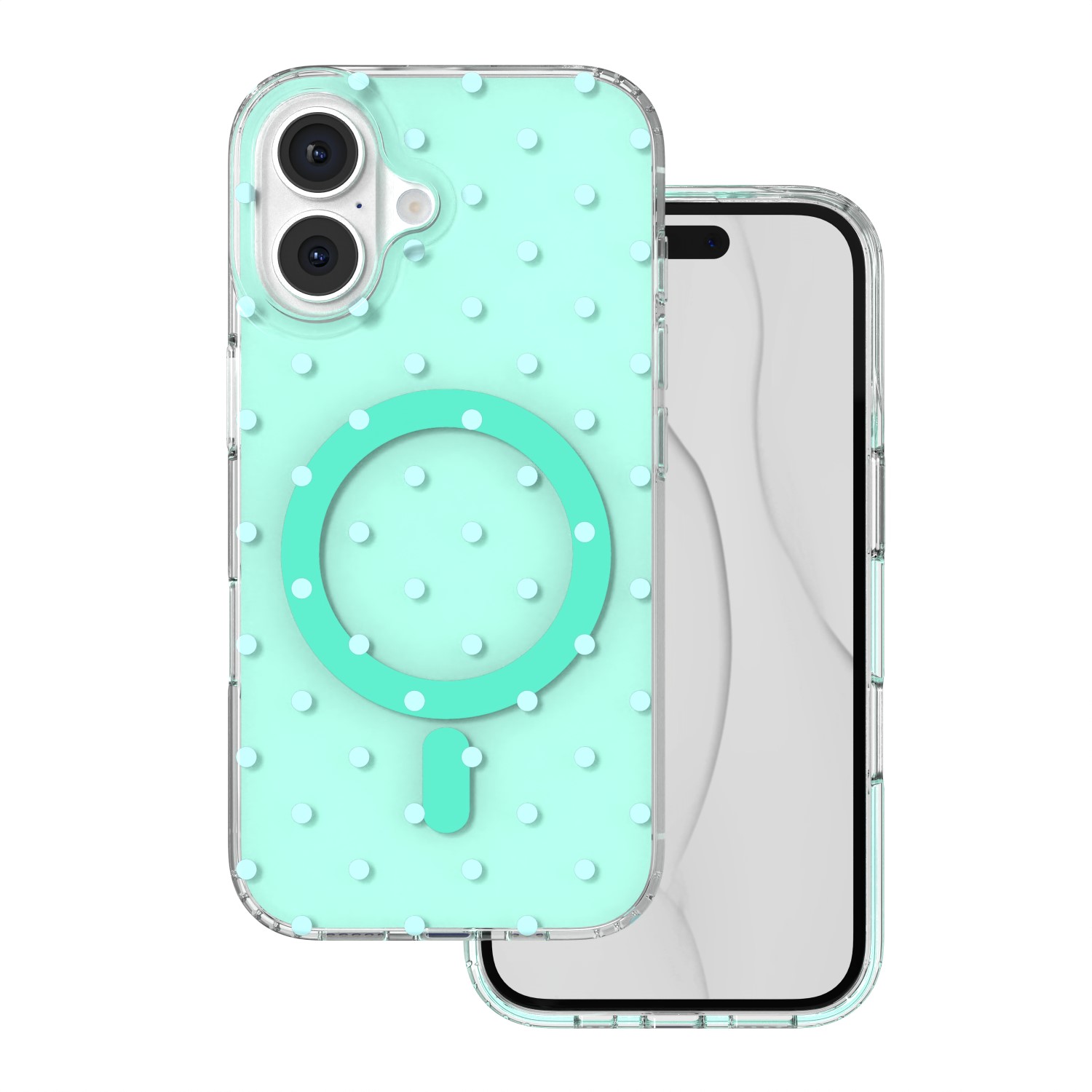 Bubble Dots Mag maciņš, paredzēts iphone 16 6,1", zaļš