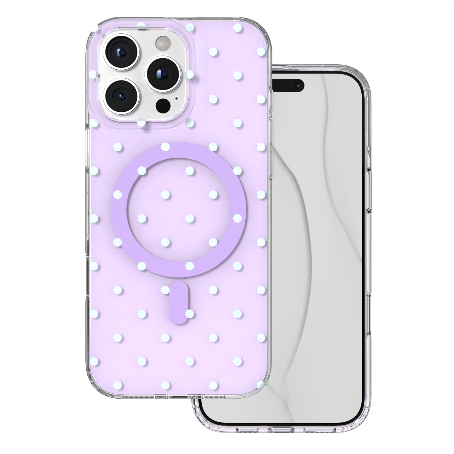 Bubble Dots Mag maciņš, paredzēts iphone 16 Pro Max 6,9", violets
