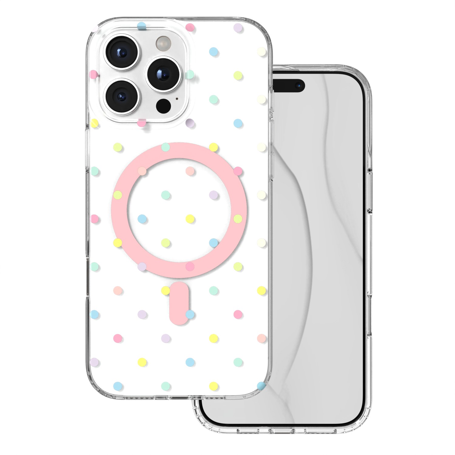 Bubble Dots Mag maciņš iphone 16 Pro Max 6,9" balts