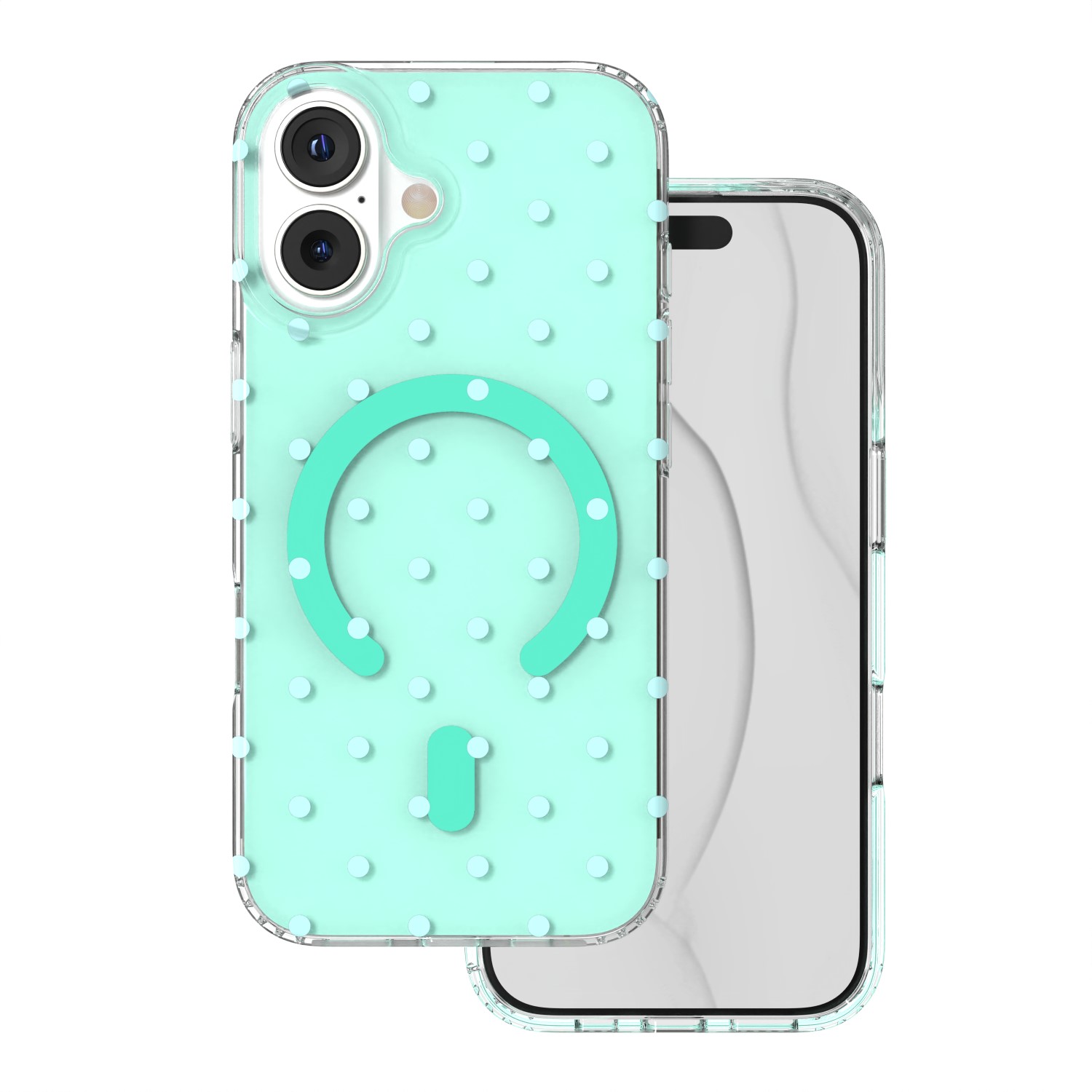 Bubble Dots Mag maciņš, paredzēts iphone 17 6,3'', zaļš