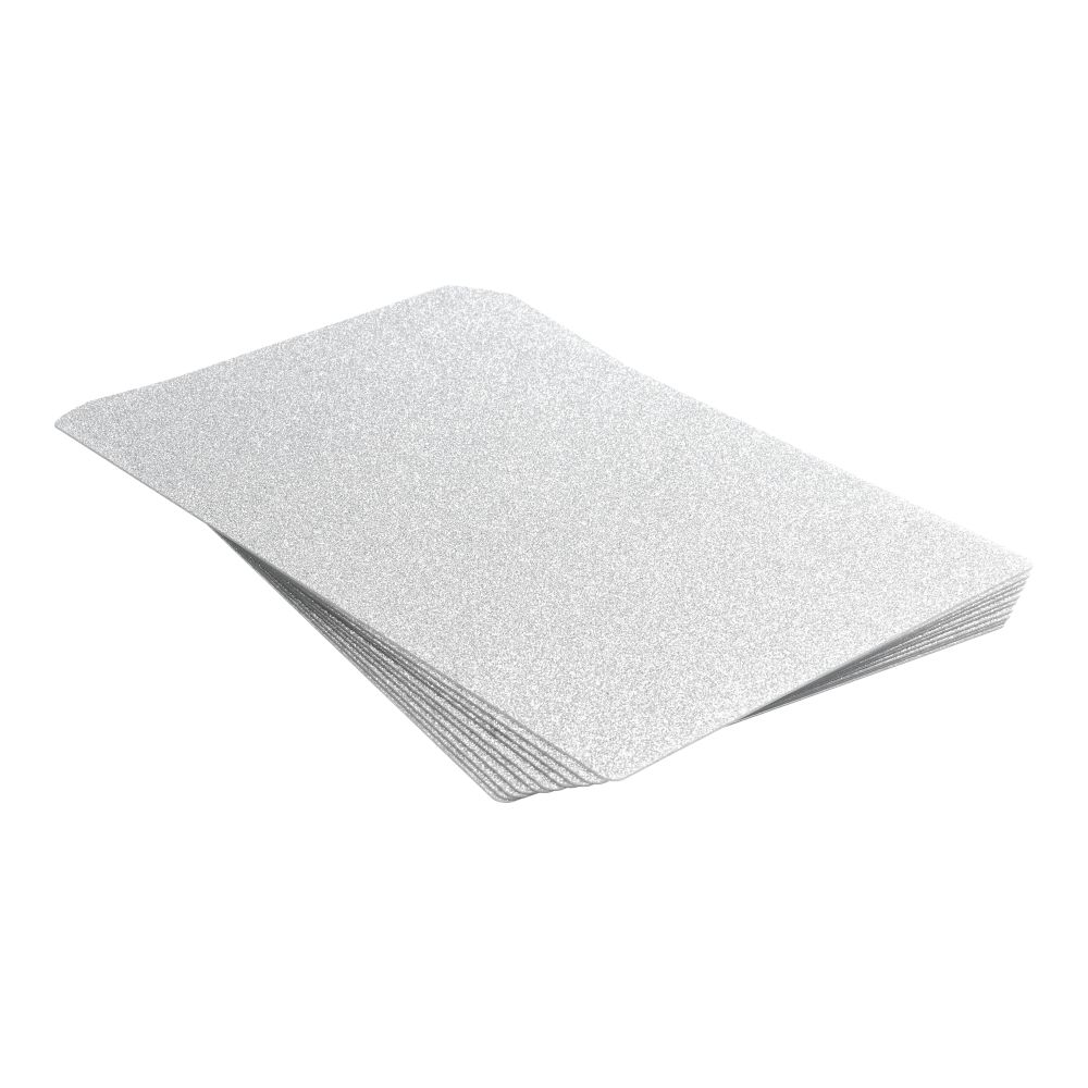 Plēve aizmugurējam vākam 180 x 120 mm 10 gab. - sudrabaina